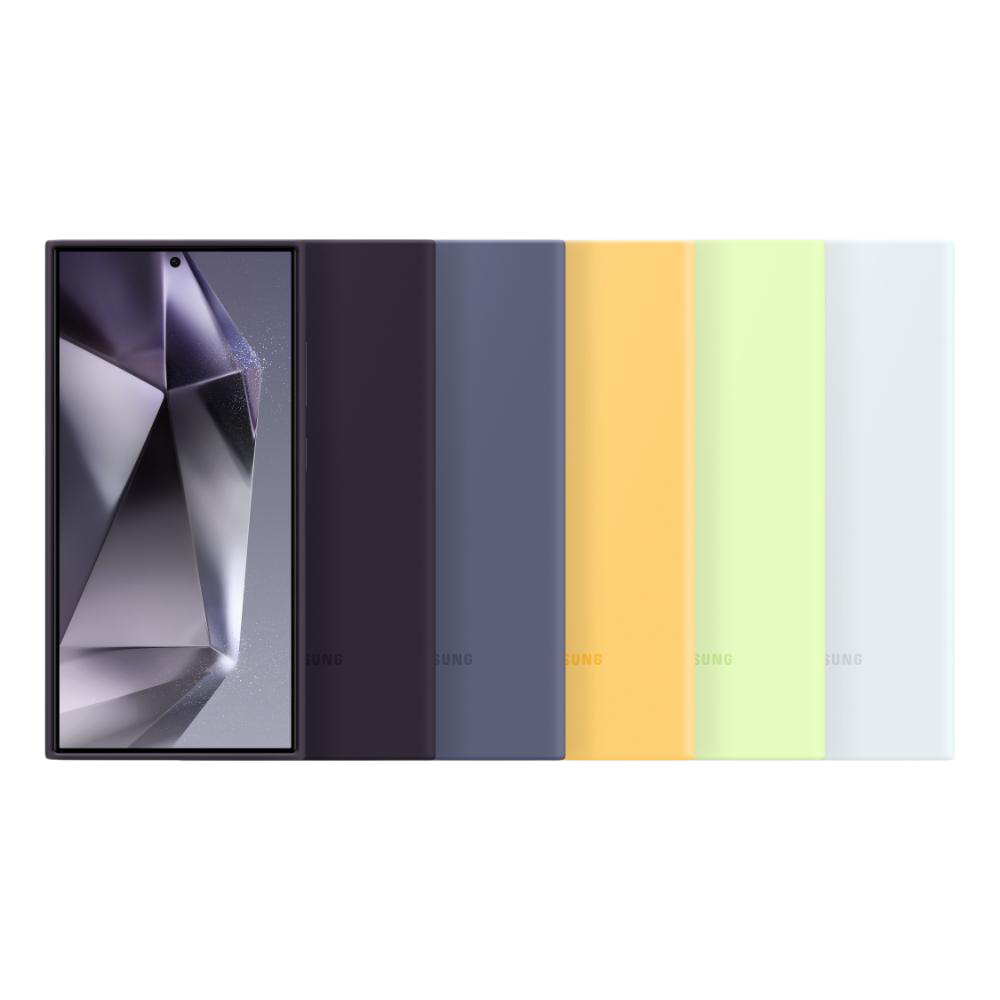 SAMSUNG Silicone Back Case for SAMSUNG Galaxy S24 Ultra (Silky-smooth Touch, Yellow)_7