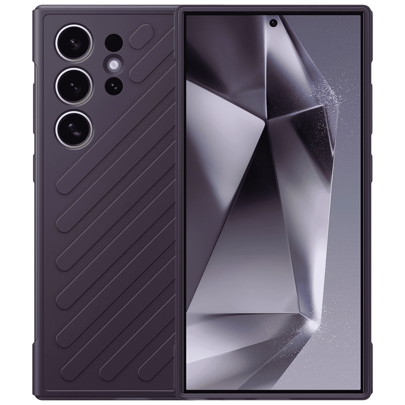 SAMSUNG Shield Polyurethane Back Case for SAMSUNG Galaxy S24 Ultra (Durable and Modern, Dark Violet)_1