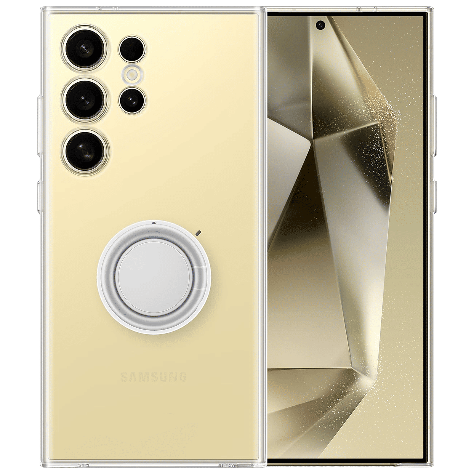 SAMSUNG Silicone Back Case for SAMSUNG Galaxy S24 Ultra (Versatile Grip, Transparent)_1