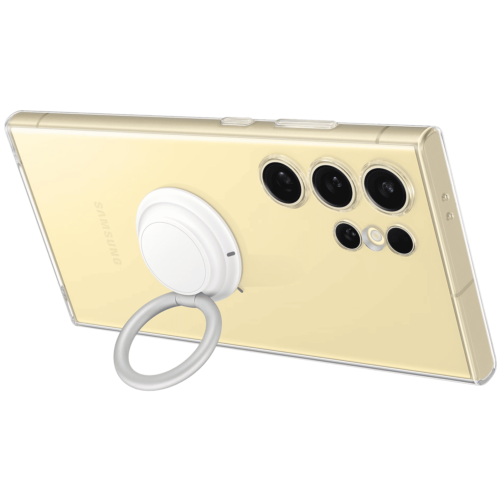 SAMSUNG Silicone Back Case for SAMSUNG Galaxy S24 Ultra (Versatile Grip, Transparent)_8