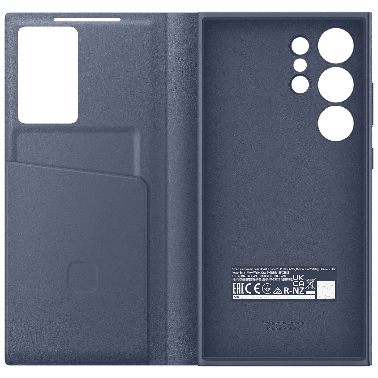 SAMSUNG Silicon Flip Cover for SAMSUNG Galaxy S24 Ultra (Handy Hidden Pocket, Violet)_4