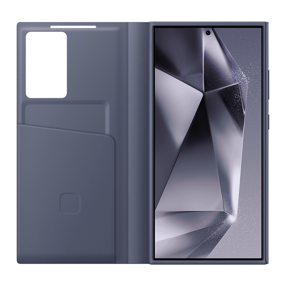 SAMSUNG Silicon Flip Cover for SAMSUNG Galaxy S24 Ultra (Handy Hidden Pocket, Violet)_5