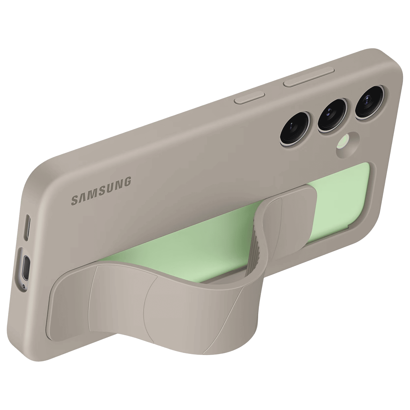 SAMSUNG Standing Grip Silicone Back Cover for SAMSUNG Galaxy S24 (Smooth and Silky Texture, Taupe) SAMSUNG Standing Grip Silicone Back Cover for SAMSUNG Galaxy S24 (Smooth and Silky Texture, Taupe)_3