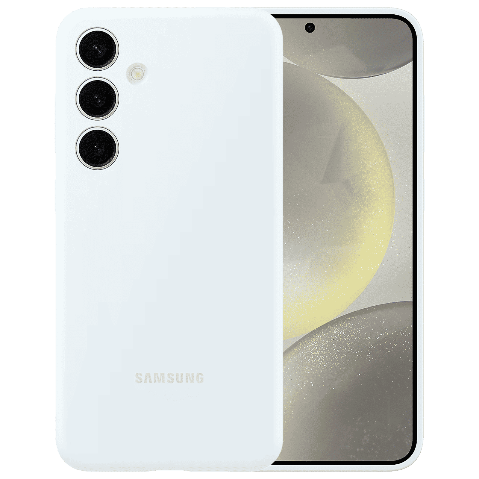 SAMSUNG Silicone Back Cover for SAMSUNG Galaxy S24 (Combining Style & Durability, White)_1