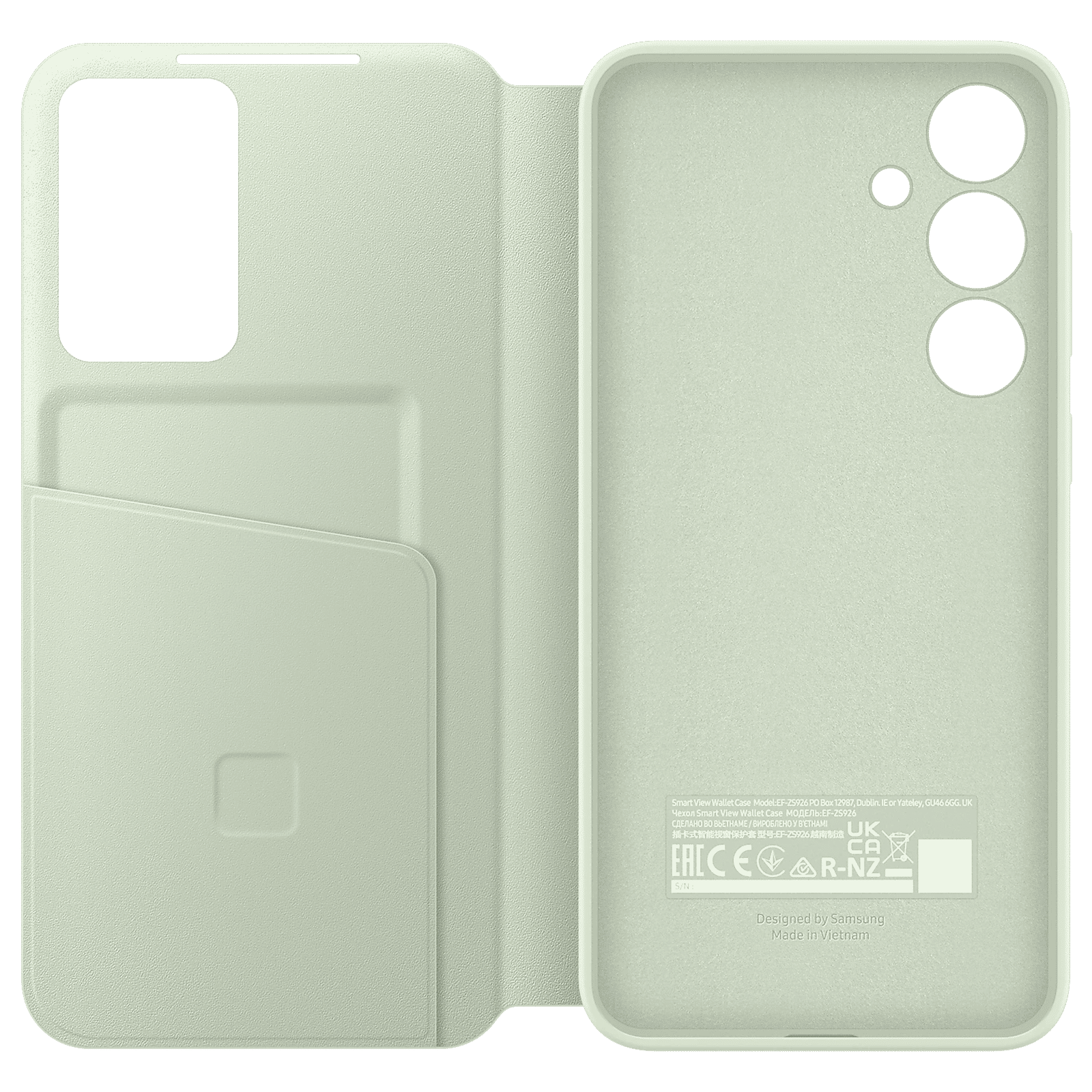 SAMSUNG Flip Cover for SAMSUNG Galaxy S24 Plus (Handy Hidden Pocket, Light Green)_3