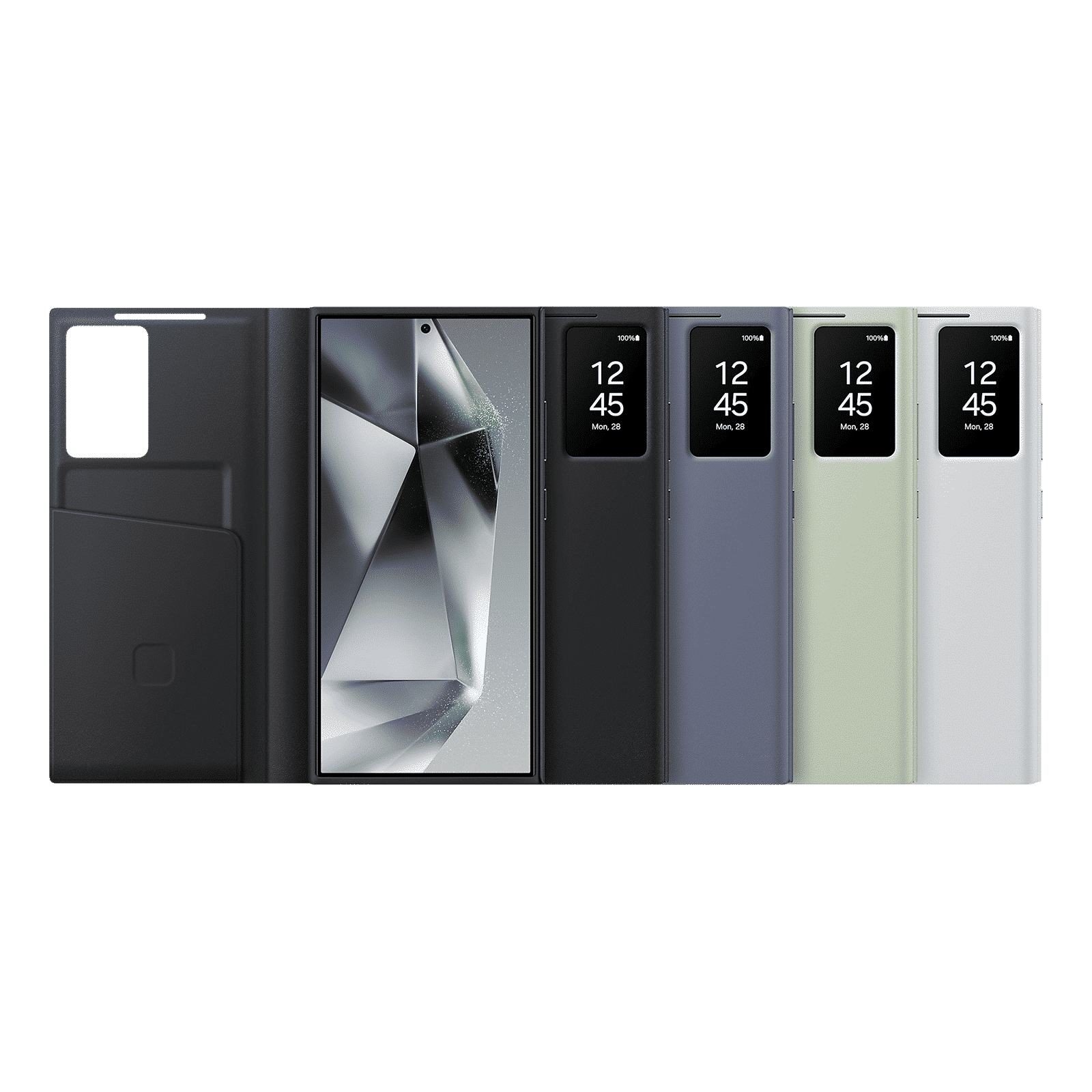 SAMSUNG Polyurethane Flip Cover for SAMSUNG Galaxy S24 Ultra (Handy Hidden Pocket, Black)_7