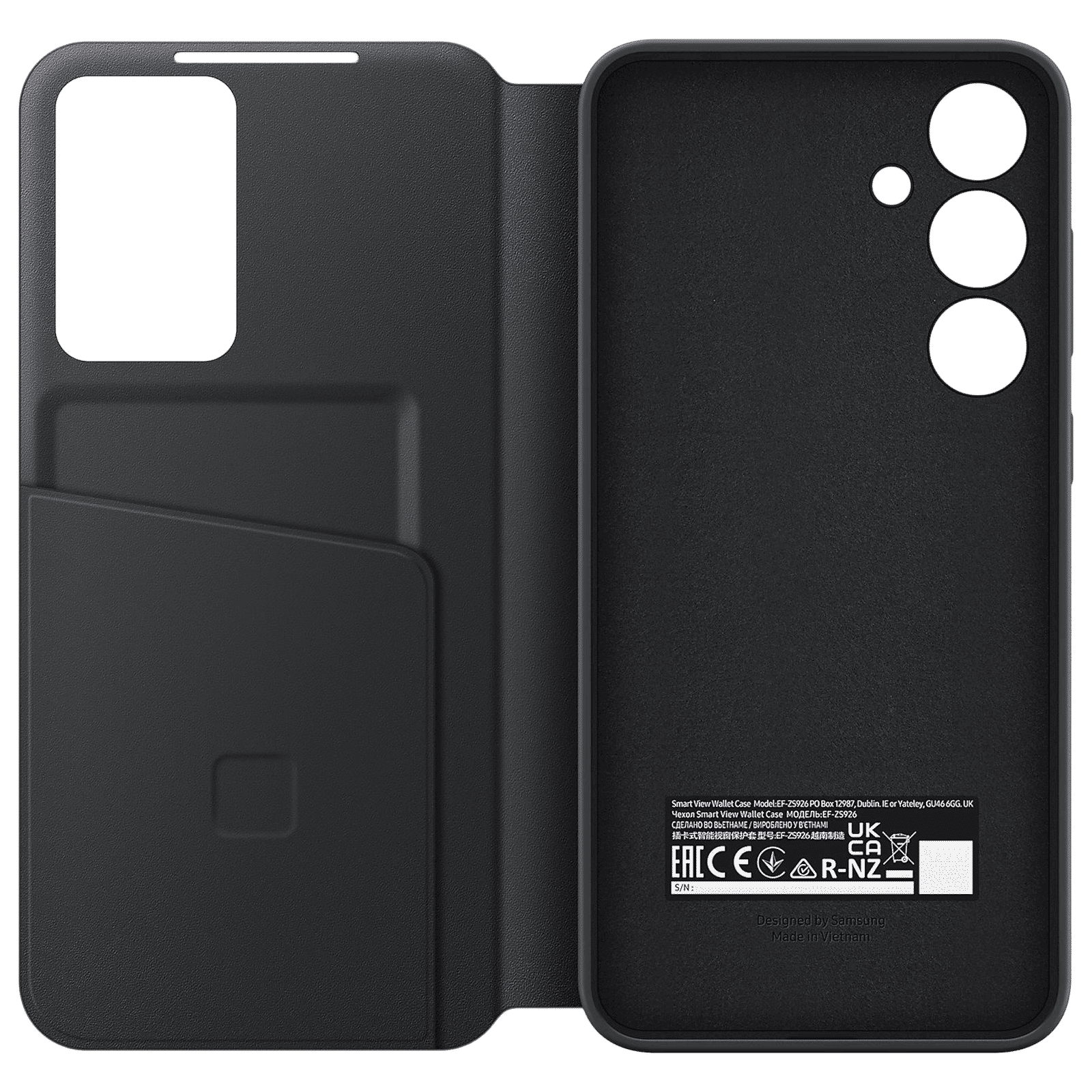 SAMSUNG Flip Cover for SAMSUNG Galaxy S24 Plus (Handy Hidden Pocket, Black)_3