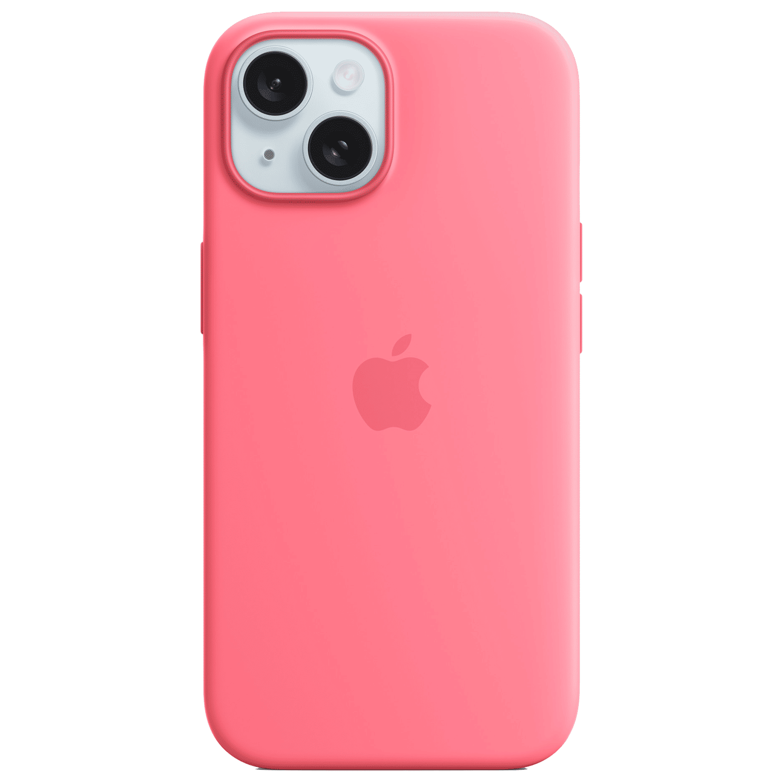 Apple Soft Silicone Back Cover for Apple iPhone 15 (Supports Wireless Charging, Pink)_2