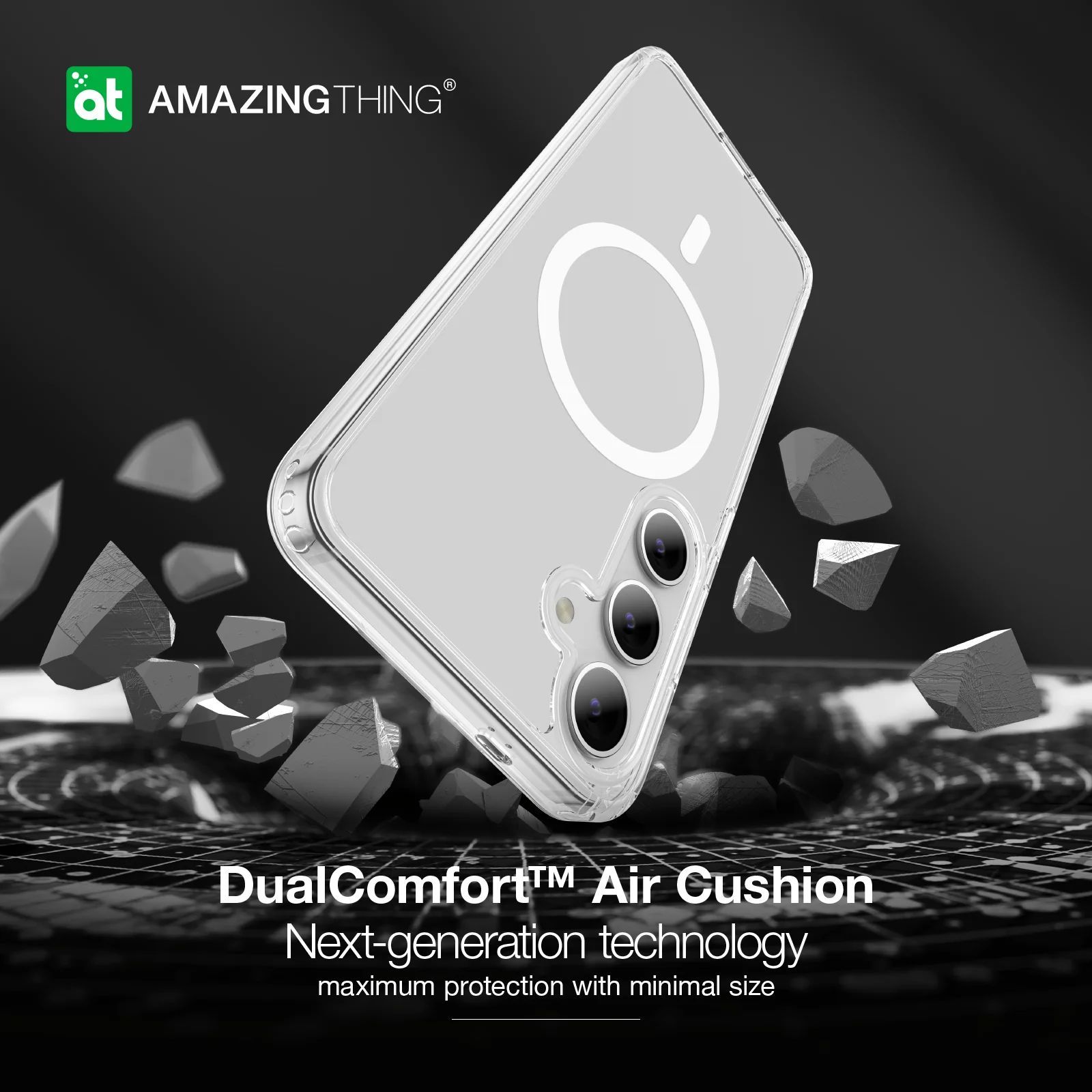 AMAZINGTHING Minimal Mag Polycarbonate Back Cover for SAMSUNG Galaxy S24 (DefendEdge Camera Protection, Clear)_3