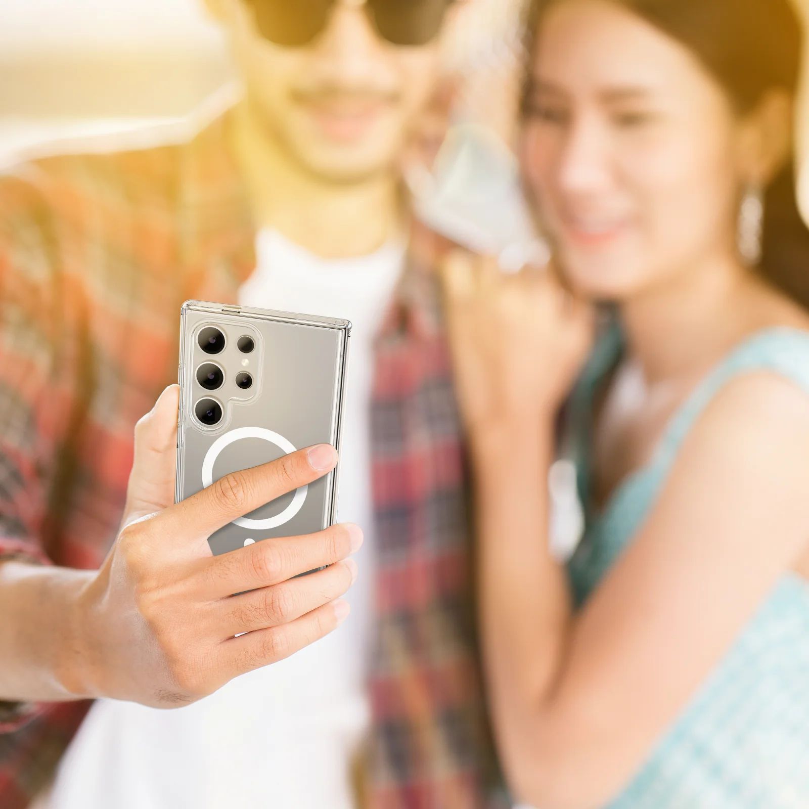 AMAZINGTHING Minimal Mag Polycarbonate Back Cover for SAMSUNG Galaxy S24 Ultra (DefendEdge Camera Protection, Clear)_6