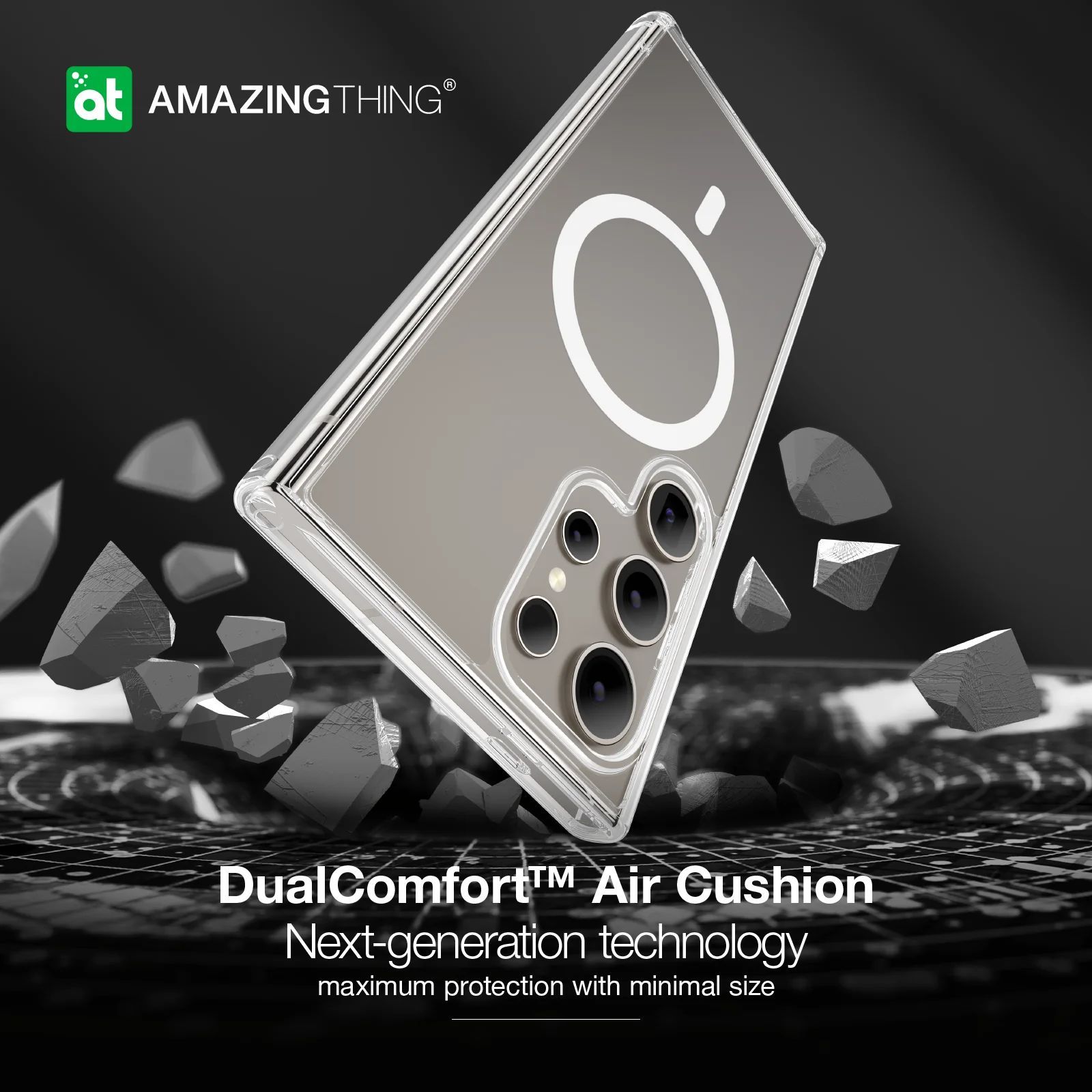 AMAZINGTHING Minimal Mag Polycarbonate Back Cover for SAMSUNG Galaxy S24 Ultra (DefendEdge Camera Protection, Clear)_3