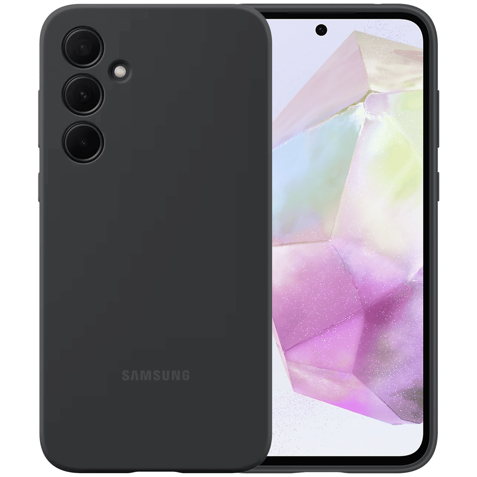 SAMSUNG Soft Silicone Back Cover for SAMSUNG Galaxy A35 5G (Scratch Protection, Black)_1