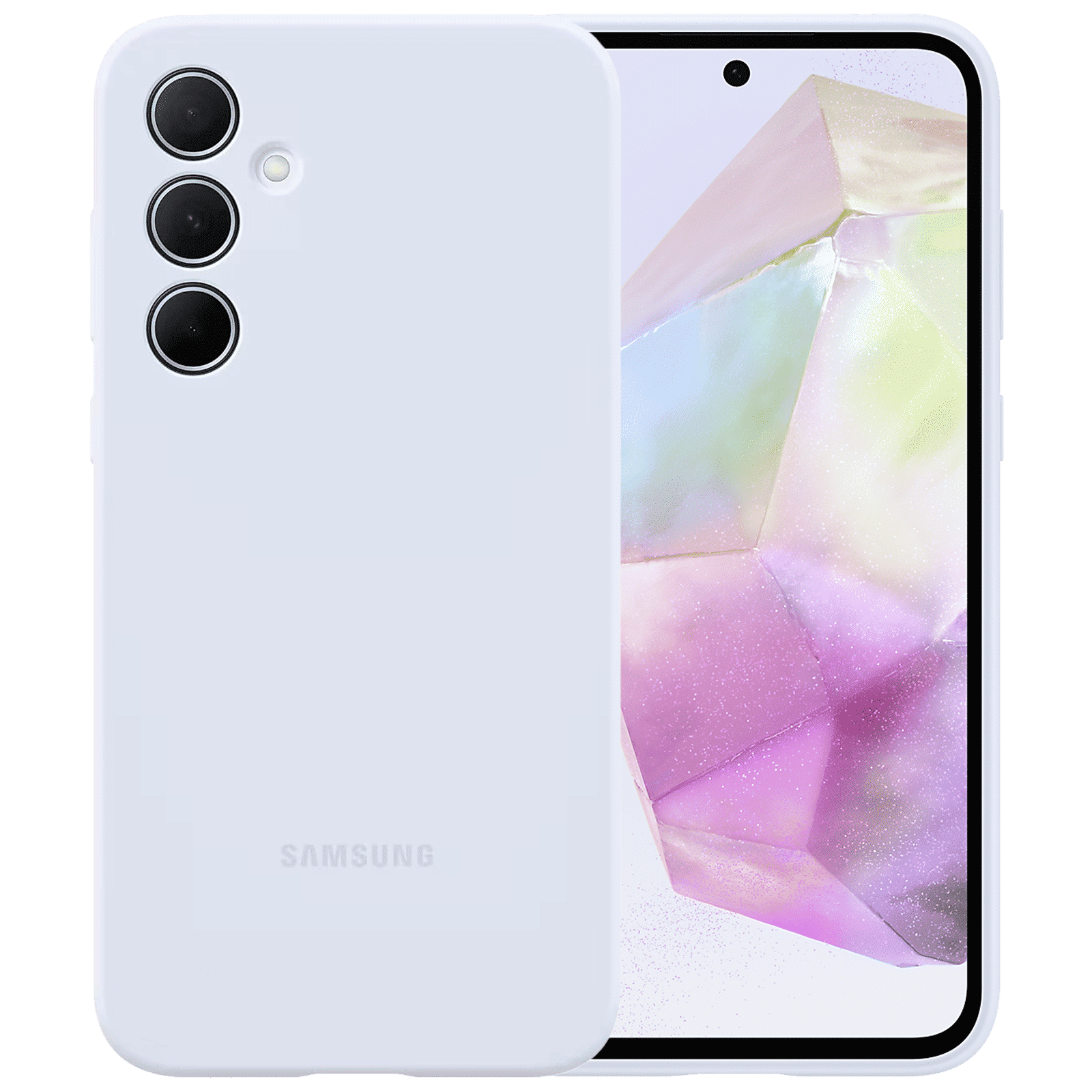 SAMSUNG Soft Silicone Back Cover for SAMSUNG Galaxy A35 5G (Scratch Protection, Light Blue)_1