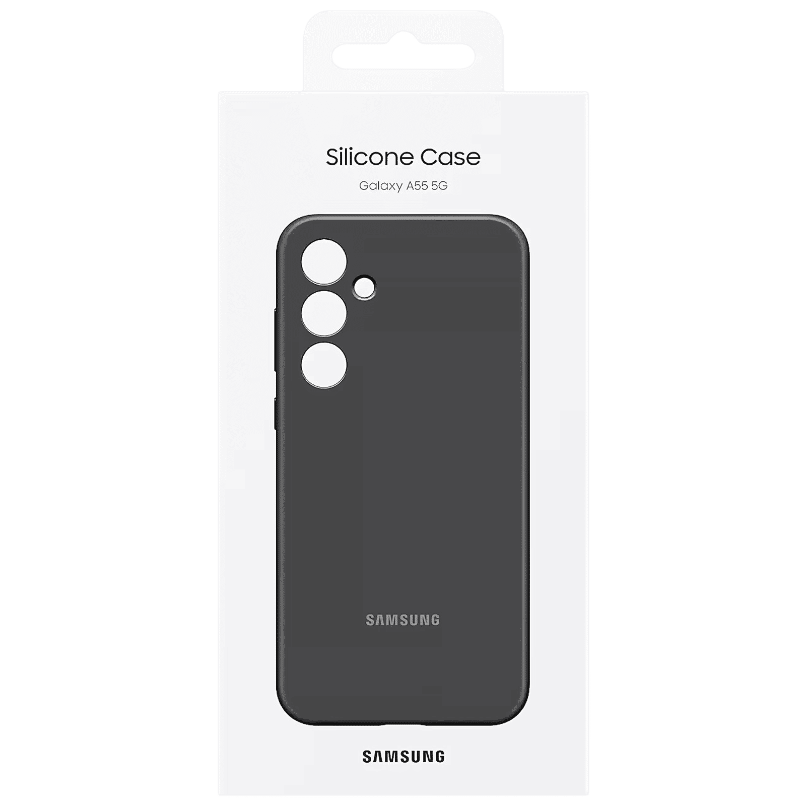SAMSUNG Silicone Back Cover for SAMSUNG Galaxy A55 5G (Scratch Protection, Black)_7