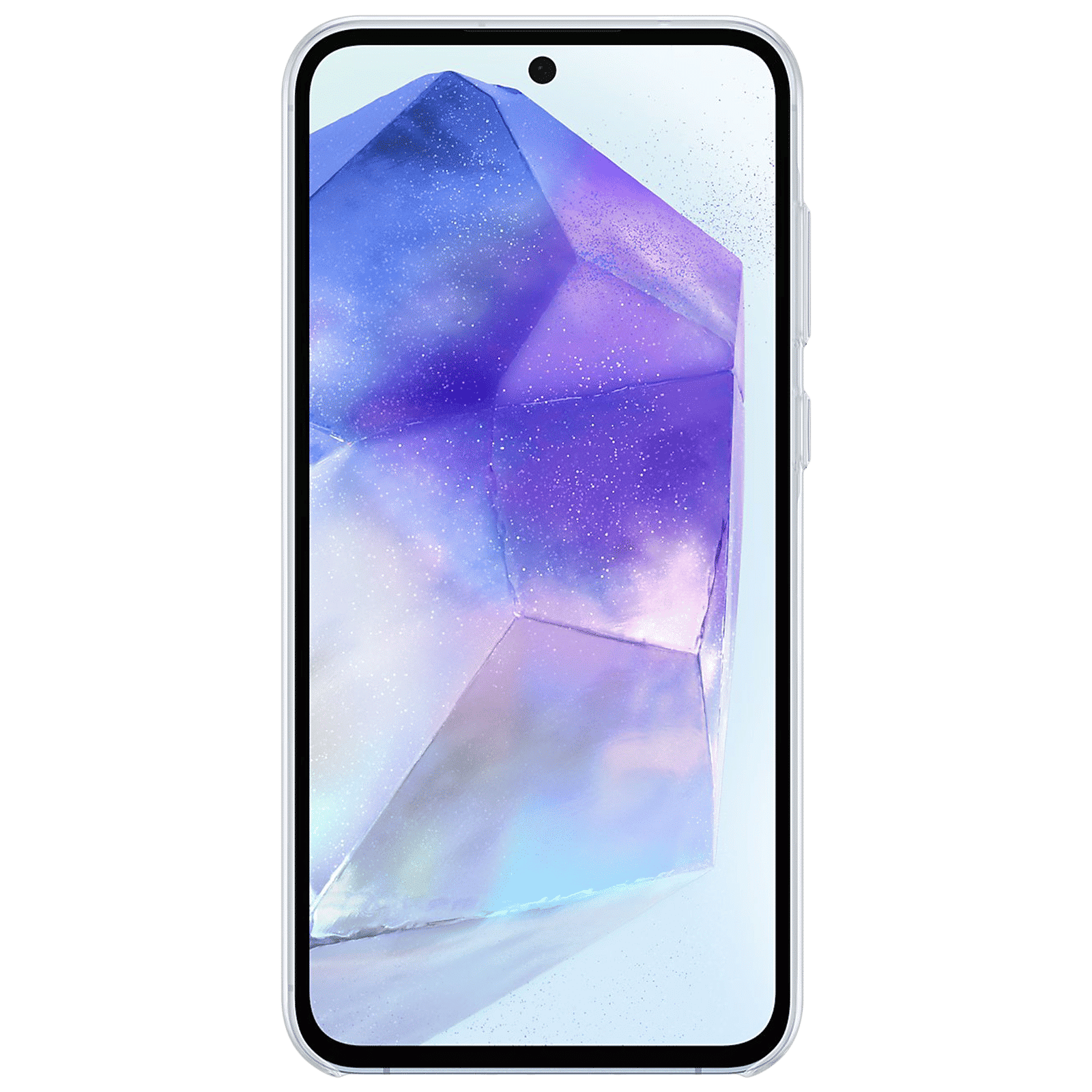SAMSUNG Polycarbonate & Silicone Flip Cover for SAMSUNG Galaxy A55 5G (Crystal Clear Finish, Transparent)_5