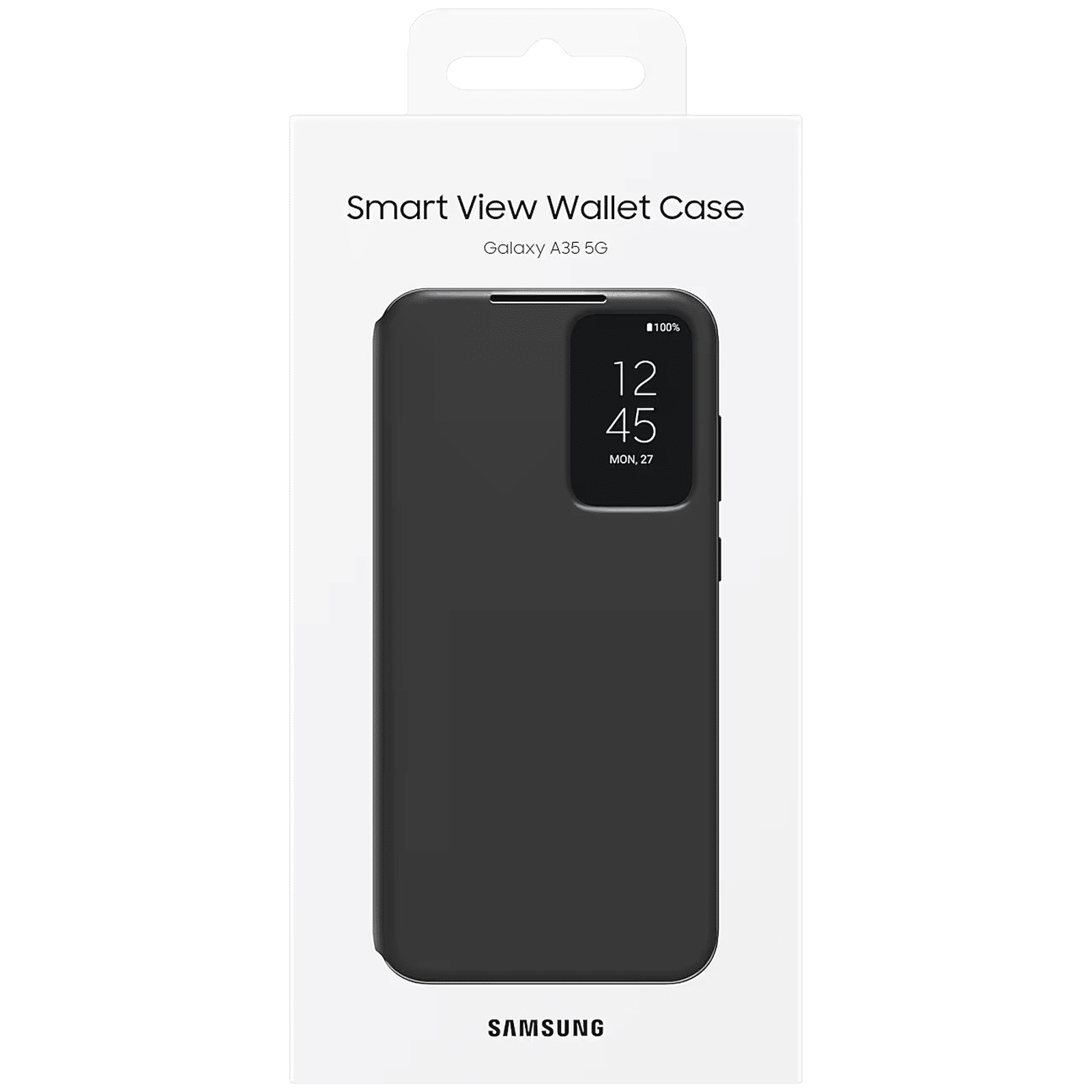 SAMSUNG Polyurethane Flip Cover for SAMSUNG Galaxy A35 5G (Small Smart Screen View, Black)_6