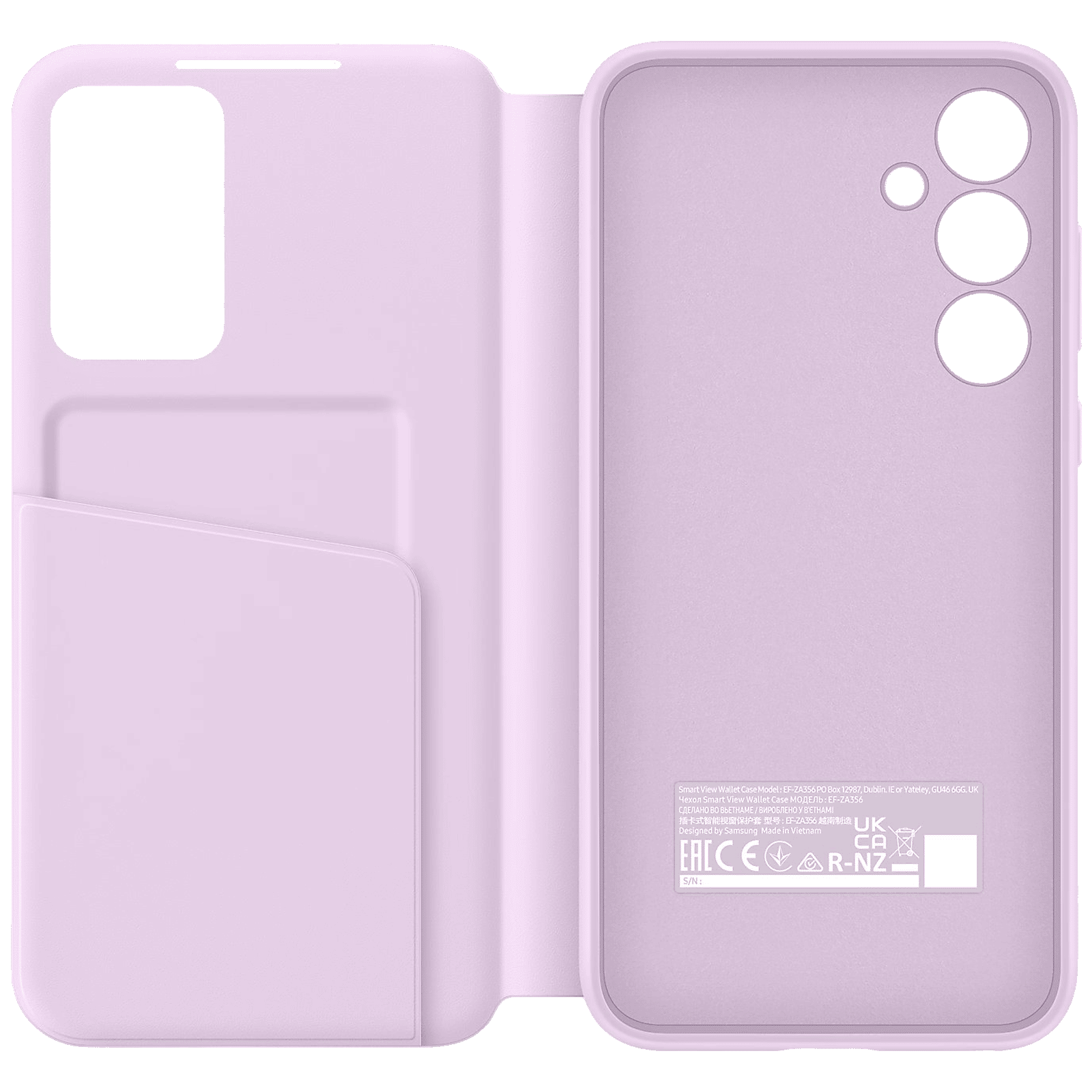 SAMSUNG Polyurethane Flip Cover for SAMSUNG Galaxy A35 5G (Small Smart Screen View, Lavender)_3