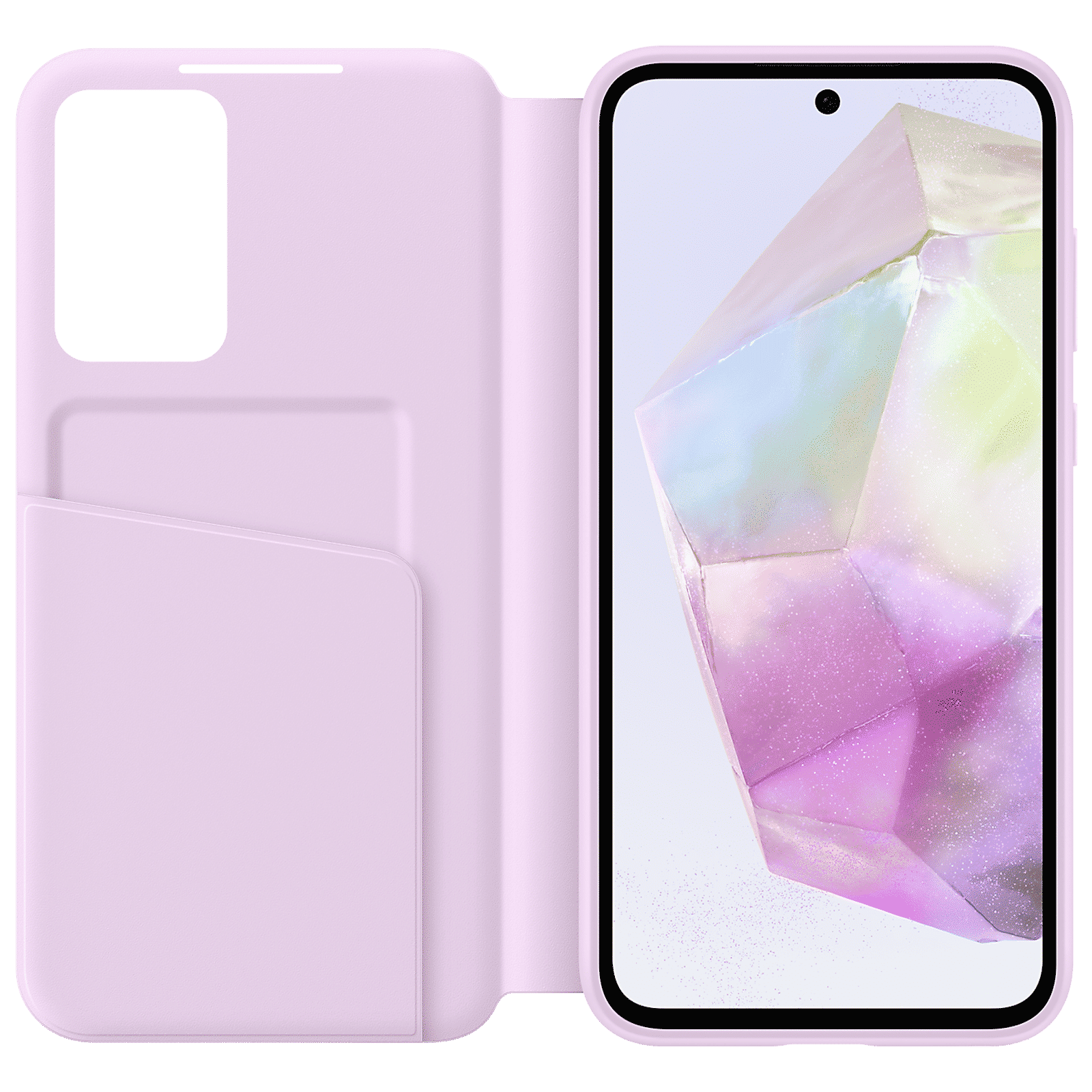 SAMSUNG Polyurethane Flip Cover for SAMSUNG Galaxy A35 5G (Small Smart Screen View, Lavender)_5