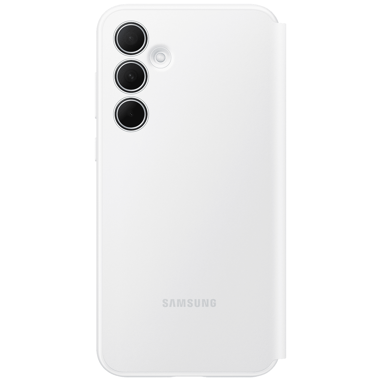 SAMSUNG Polyurethane Flip Cover for SAMSUNG Galaxy A35 5G (Small Smart Screen View, White)_4