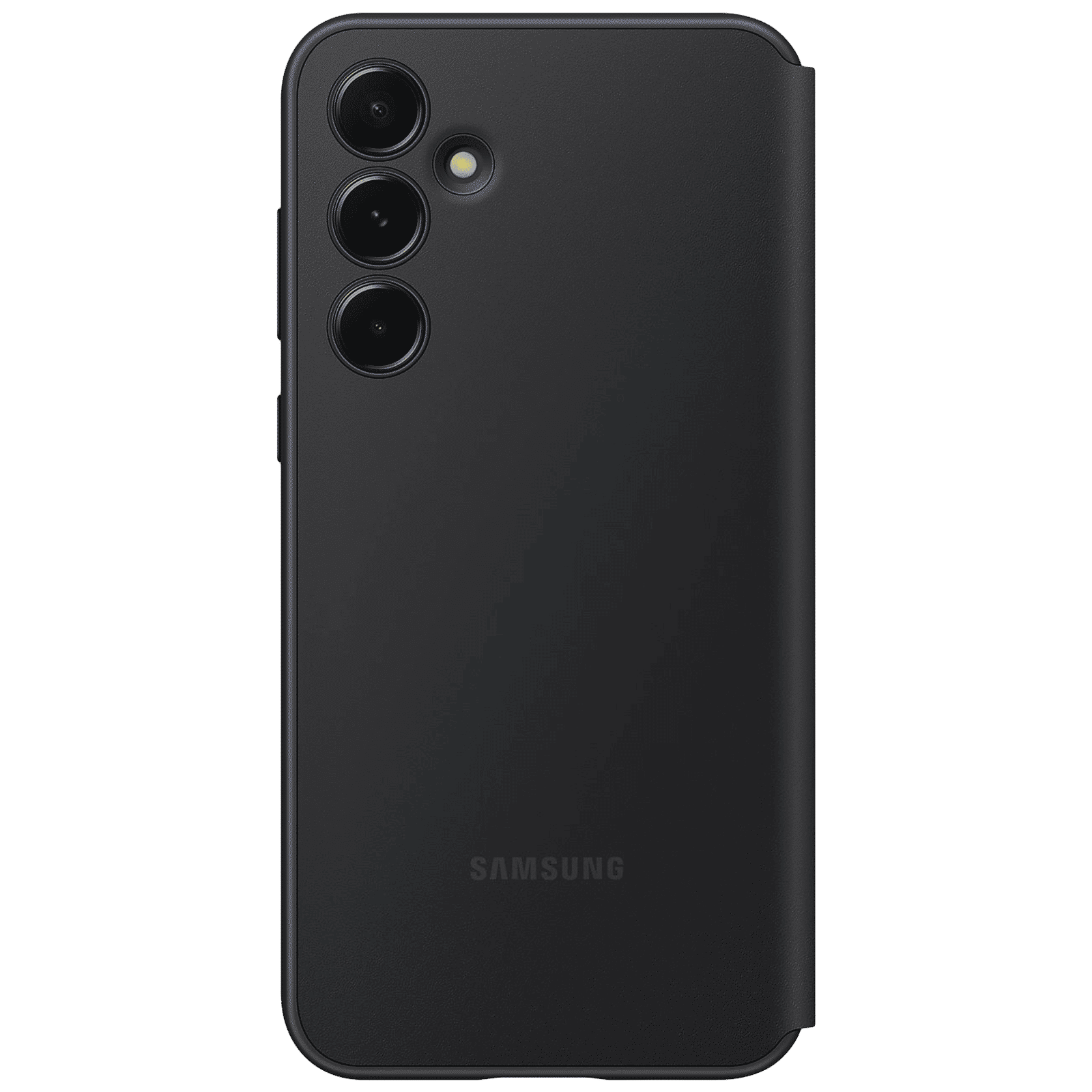 SAMSUNG Thermoplastic Polyurethane, Polyurethane & Polycarbonate Flip Cover for SAMSUNG Galaxy A55 5G (Small Smart Screen View, Black)_4