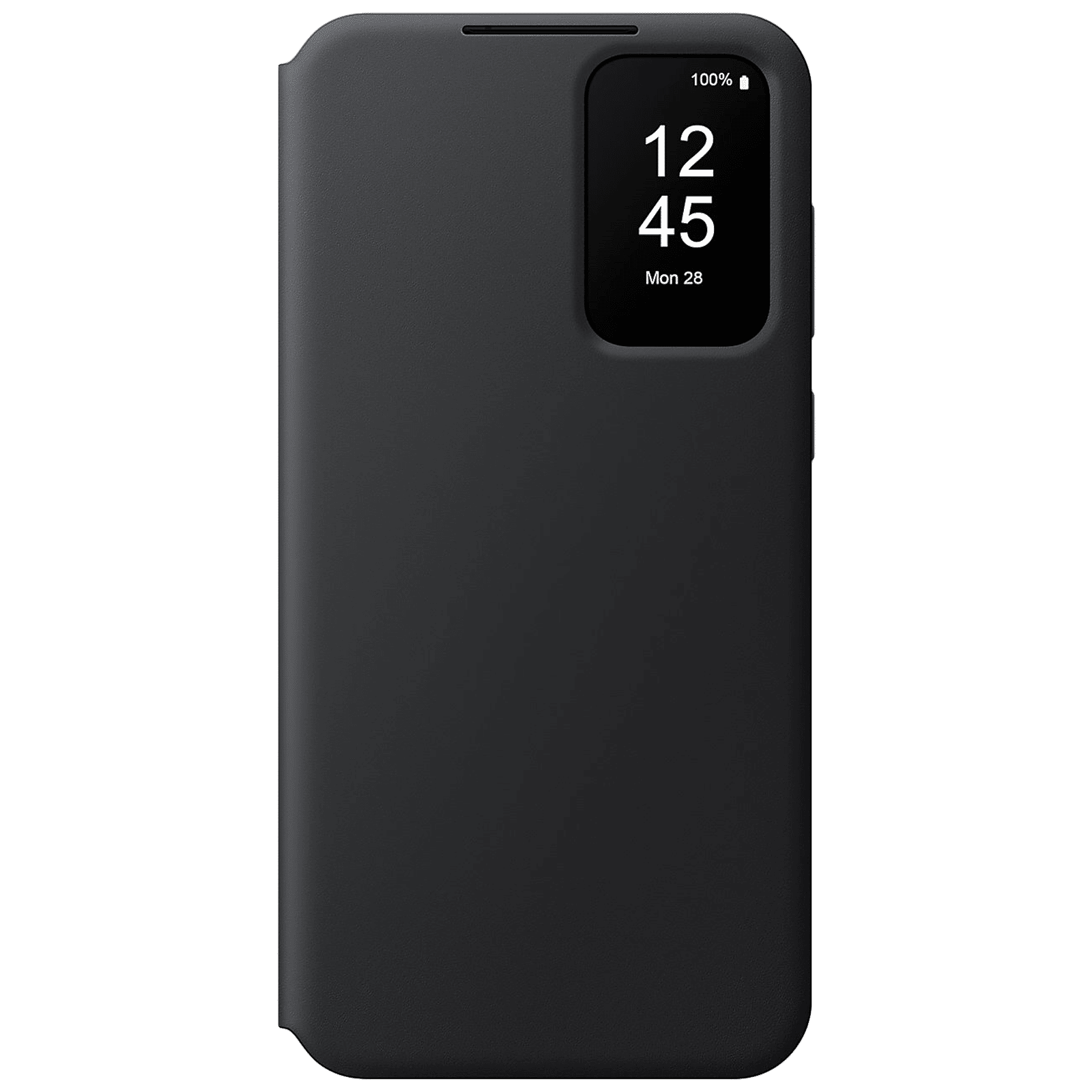 SAMSUNG Thermoplastic Polyurethane, Polyurethane & Polycarbonate Flip Cover for SAMSUNG Galaxy A55 5G (Small Smart Screen View, Black)_1