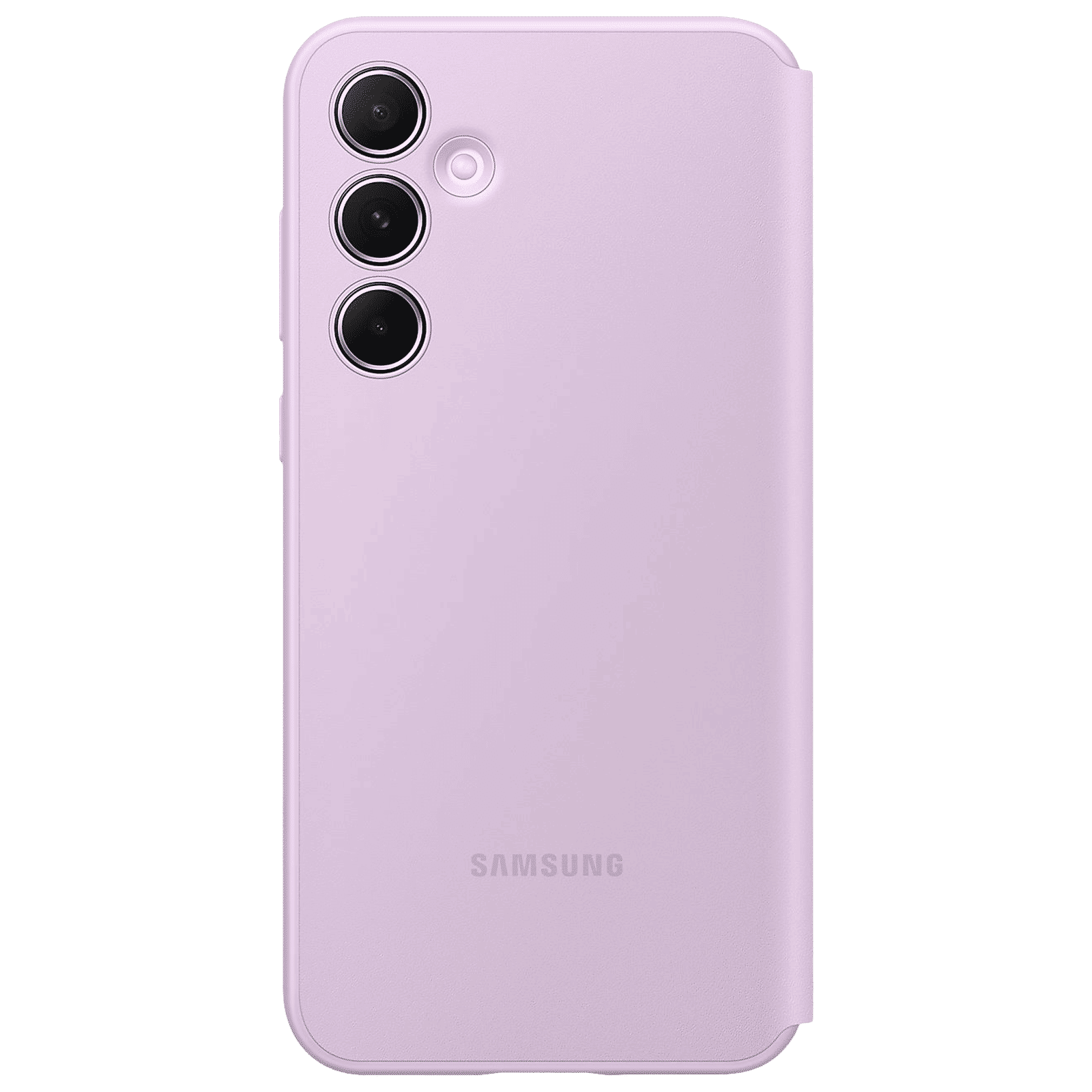 SAMSUNG Thermoplastic Polyurethane, Polyurethane & Polycarbonate Flip Cover for SAMSUNG Galaxy A55 5G (Small Smart Screen View, Lavender)_4