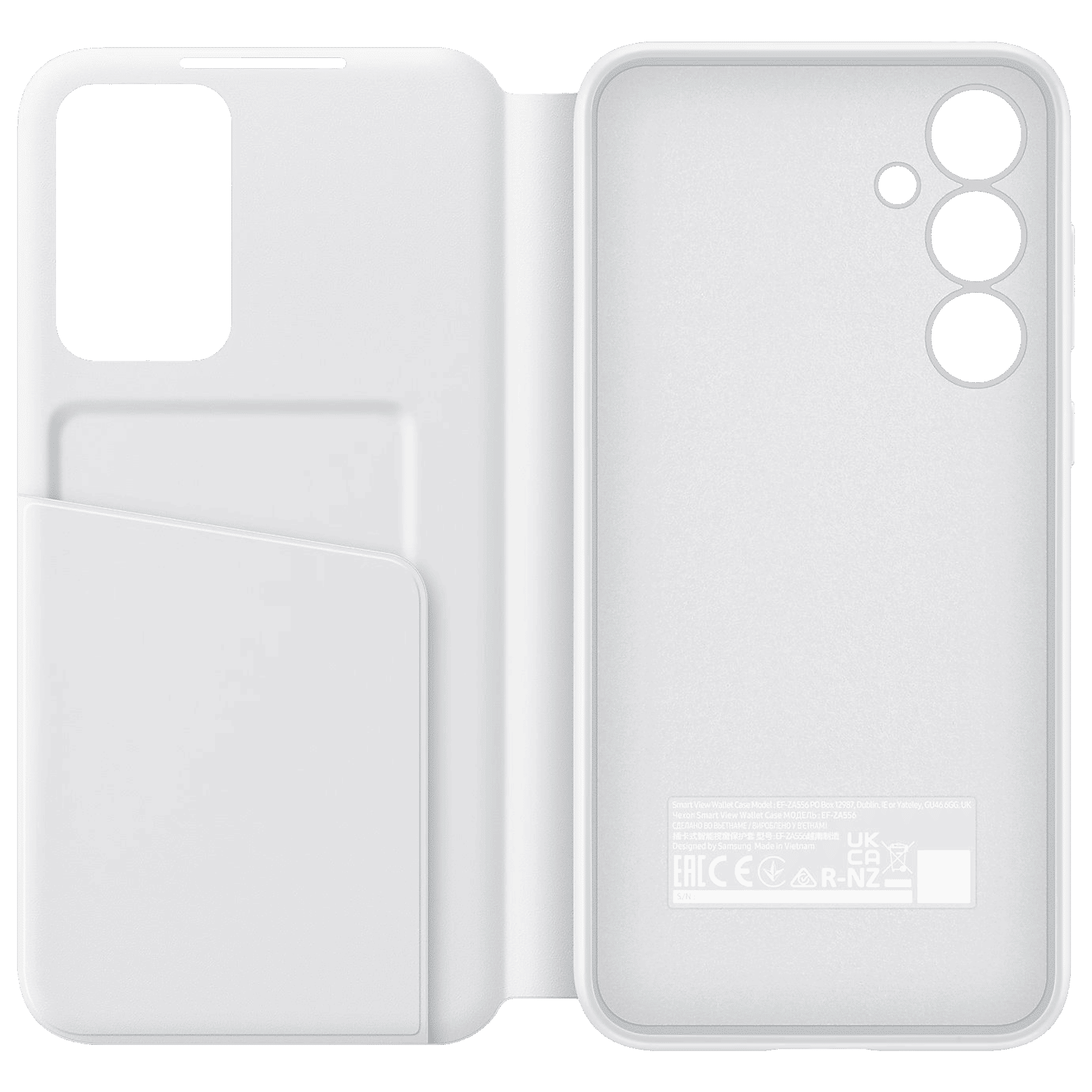 SAMSUNG Thermoplastic Polyurethane, Polyurethane & Polycarbonate Flip Cover for SAMSUNG Galaxy A55 5G (Small Smart Screen View, White) SAMSUNG Thermoplastic Polyurethane, Polyurethane & Polycarbonate Flip Cover for SAMSUNG Galaxy A55 5G (Small Smart Screen View, White)_3