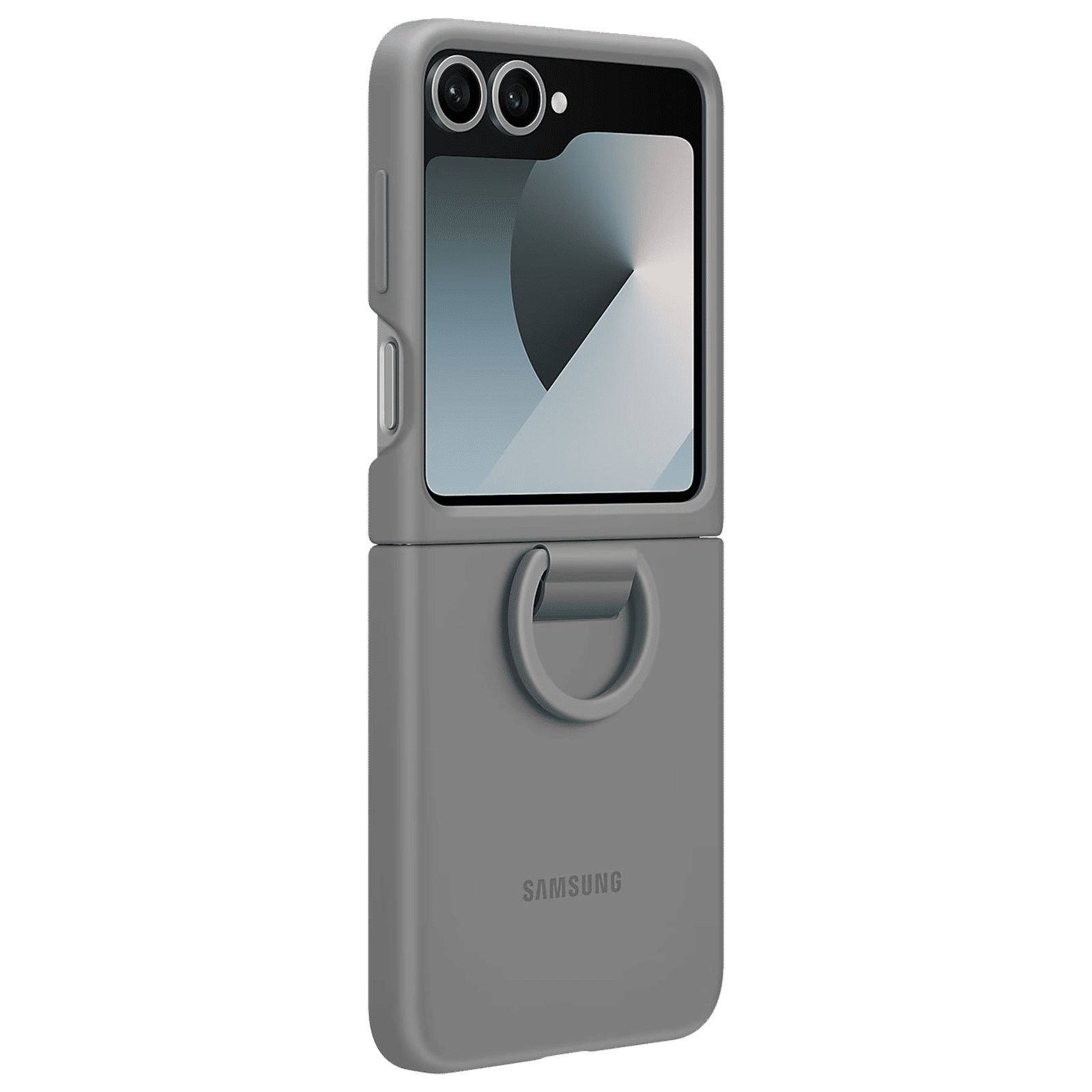 SAMSUNG Silicone Kindsuit Case for SAMSUNG Galaxy Z Flip6 (Built-in Ring, Gray)_3