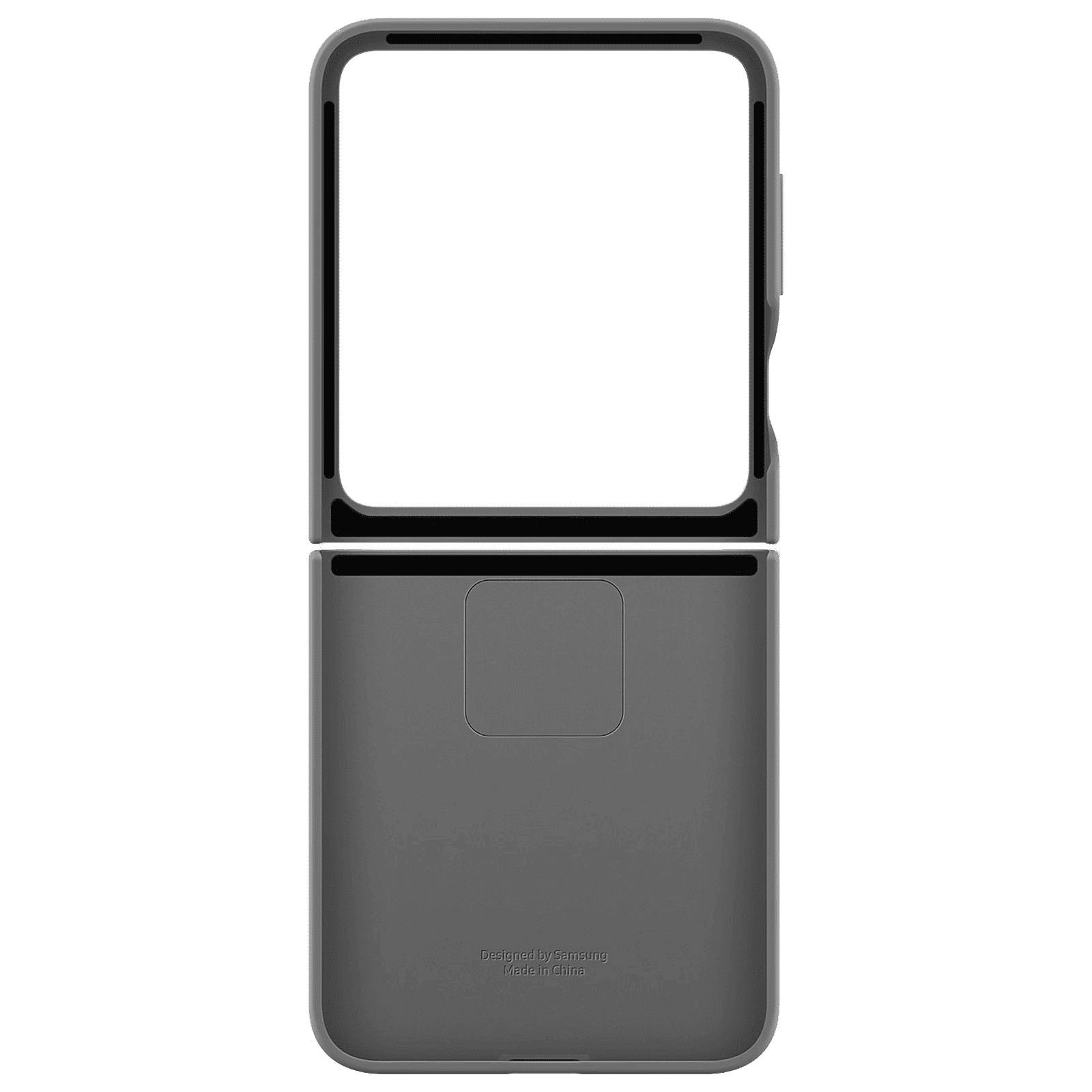 SAMSUNG Silicone Kindsuit Case for SAMSUNG Galaxy Z Flip6 (Built-in Ring, Gray)_4