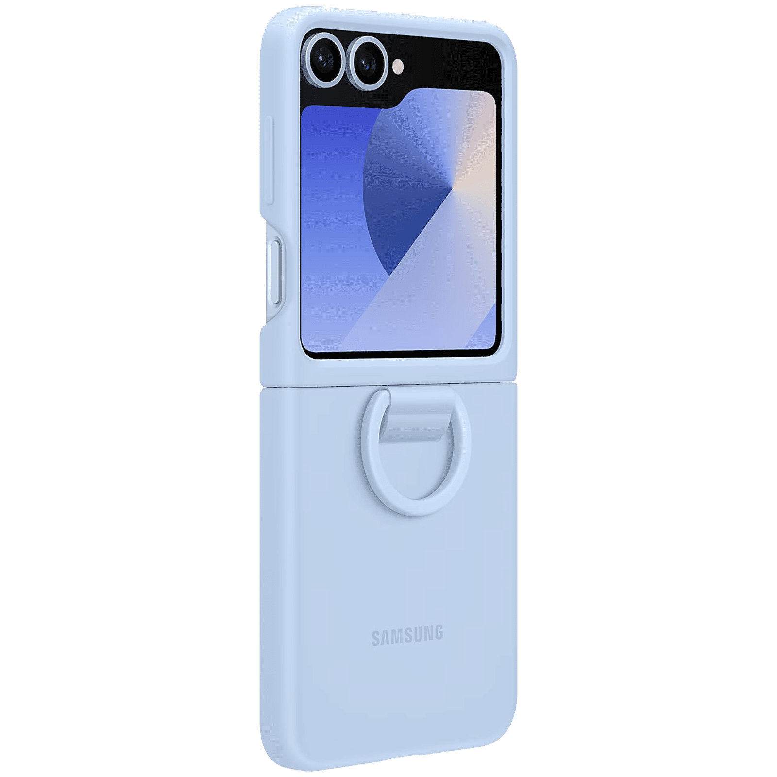 SAMSUNG Soft Silicone Back Cover for SAMSUNG Galaxy Z Flip 6 (Ultra Slim Design, Blue)_3