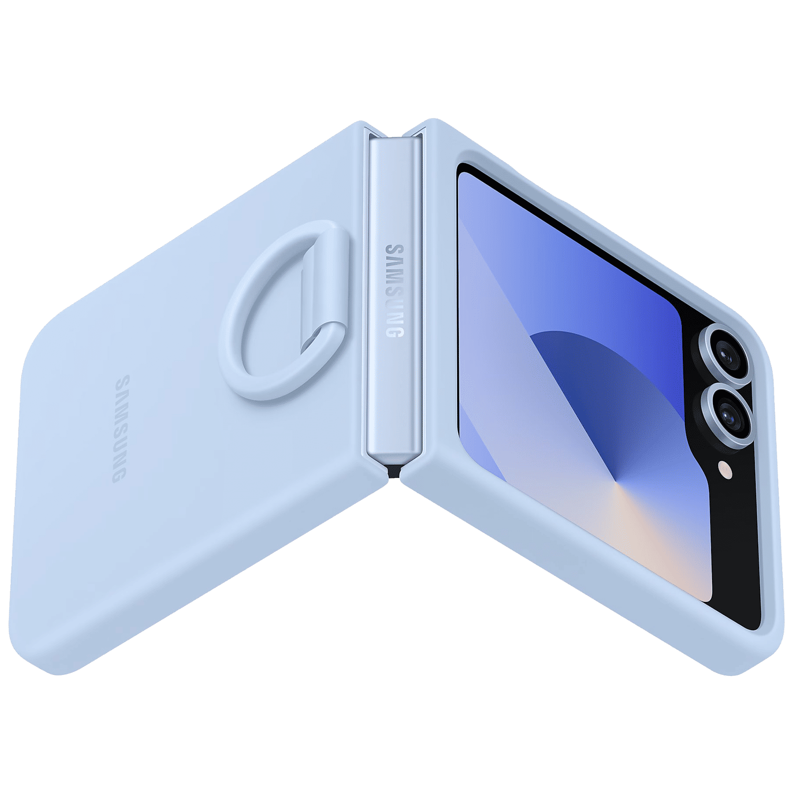 SAMSUNG Soft Silicone Back Cover for SAMSUNG Galaxy Z Flip 6 (Ultra Slim Design, Blue)_6