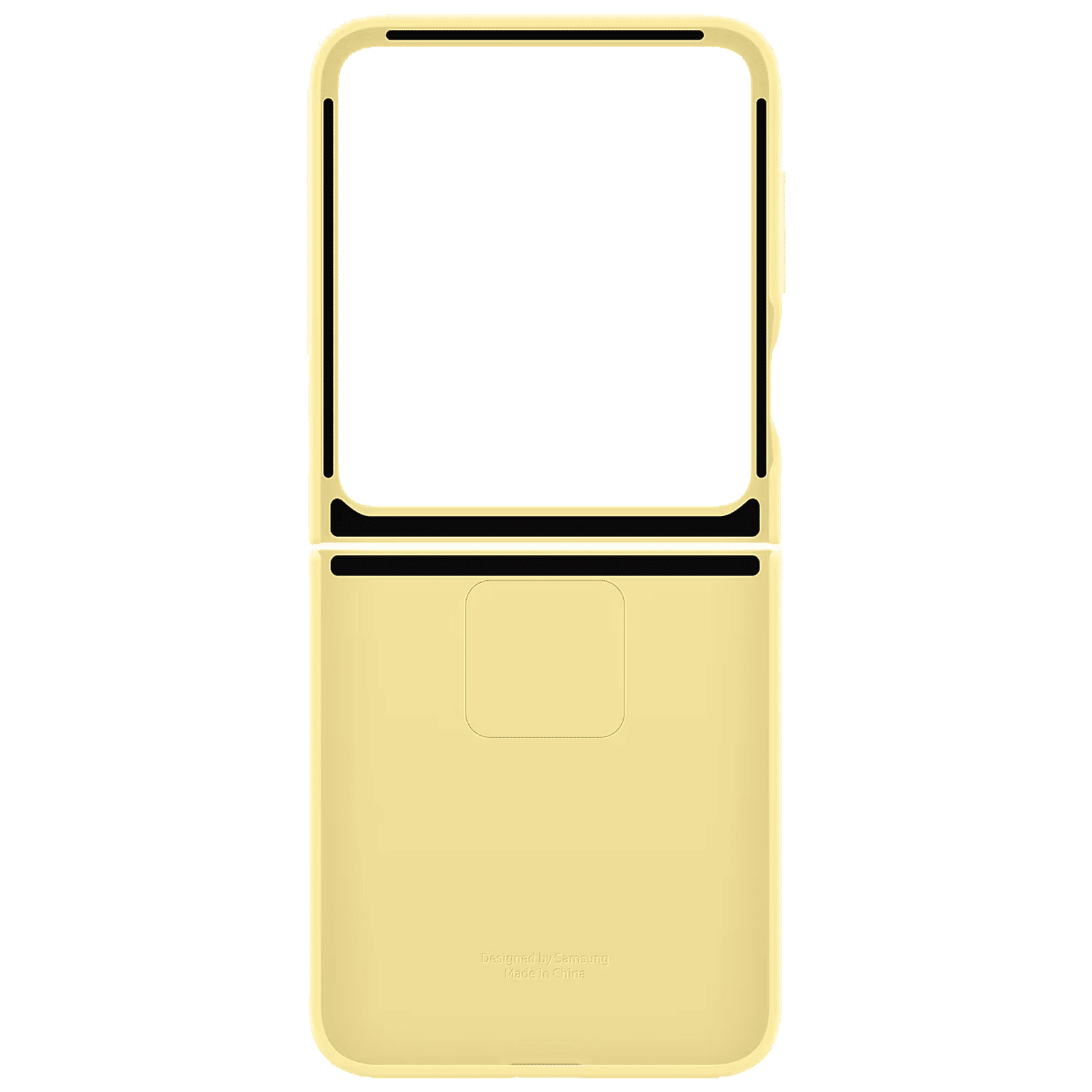 SAMSUNG Soft Silicone Back Cover for SAMSUNG Galaxy Z Flip 6 (Ultra Slim Design, Yellow)_4