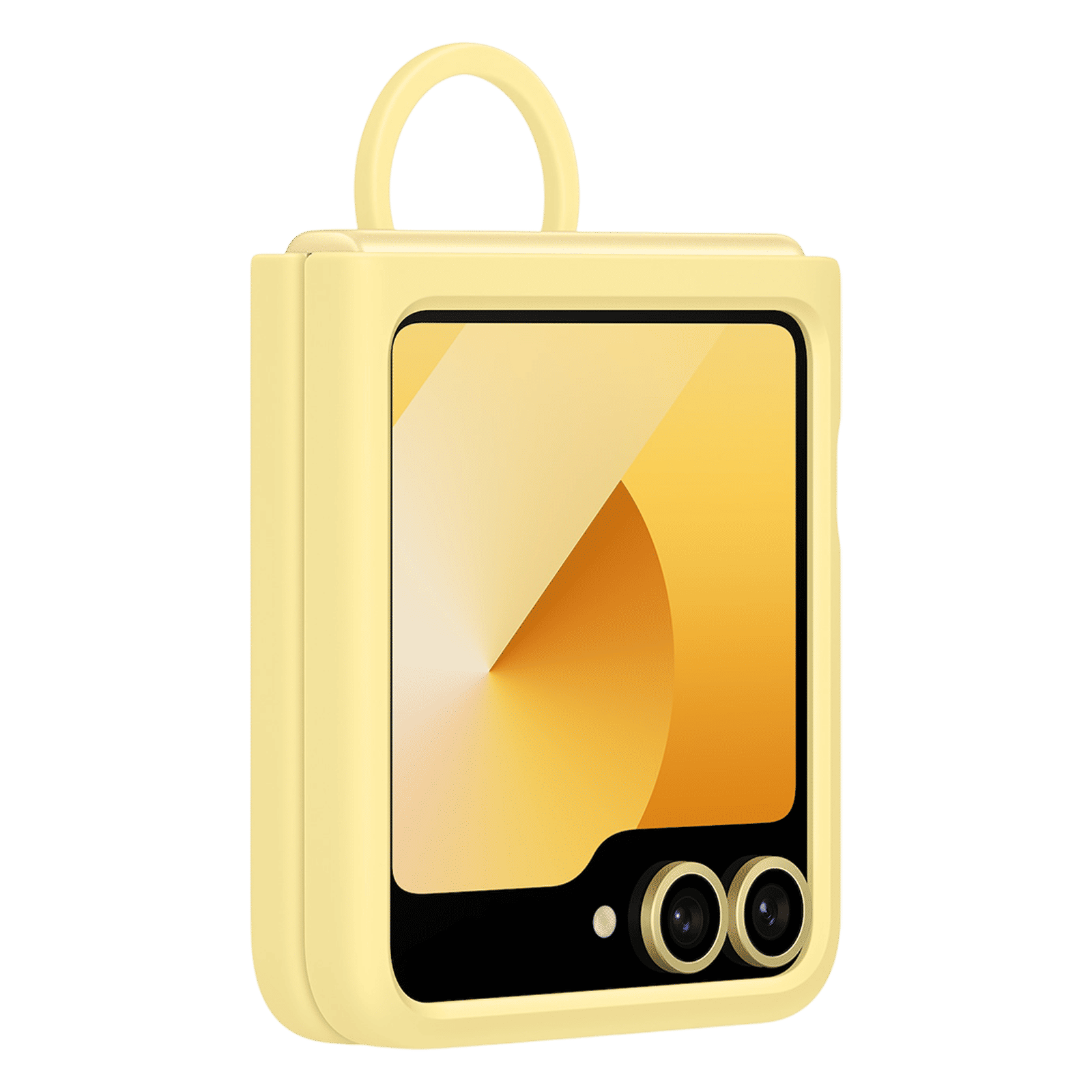 SAMSUNG Soft Silicone Back Cover for SAMSUNG Galaxy Z Flip 6 (Ultra Slim Design, Yellow)_7