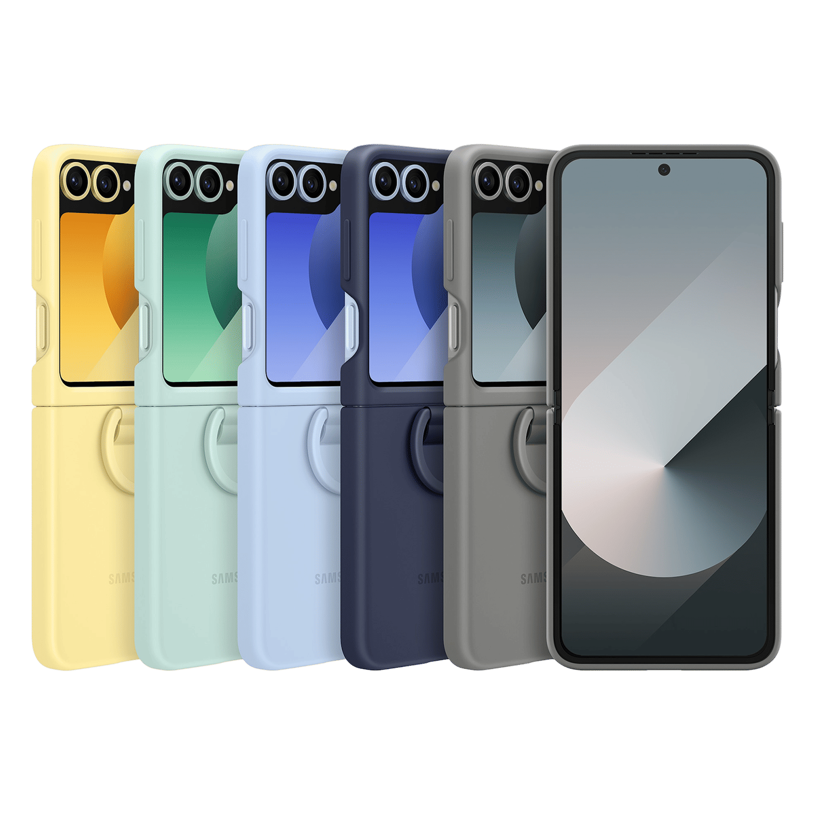 SAMSUNG Soft Silicone Back Cover for SAMSUNG Galaxy Z Flip 6 (Ultra Slim Design, Yellow)_8