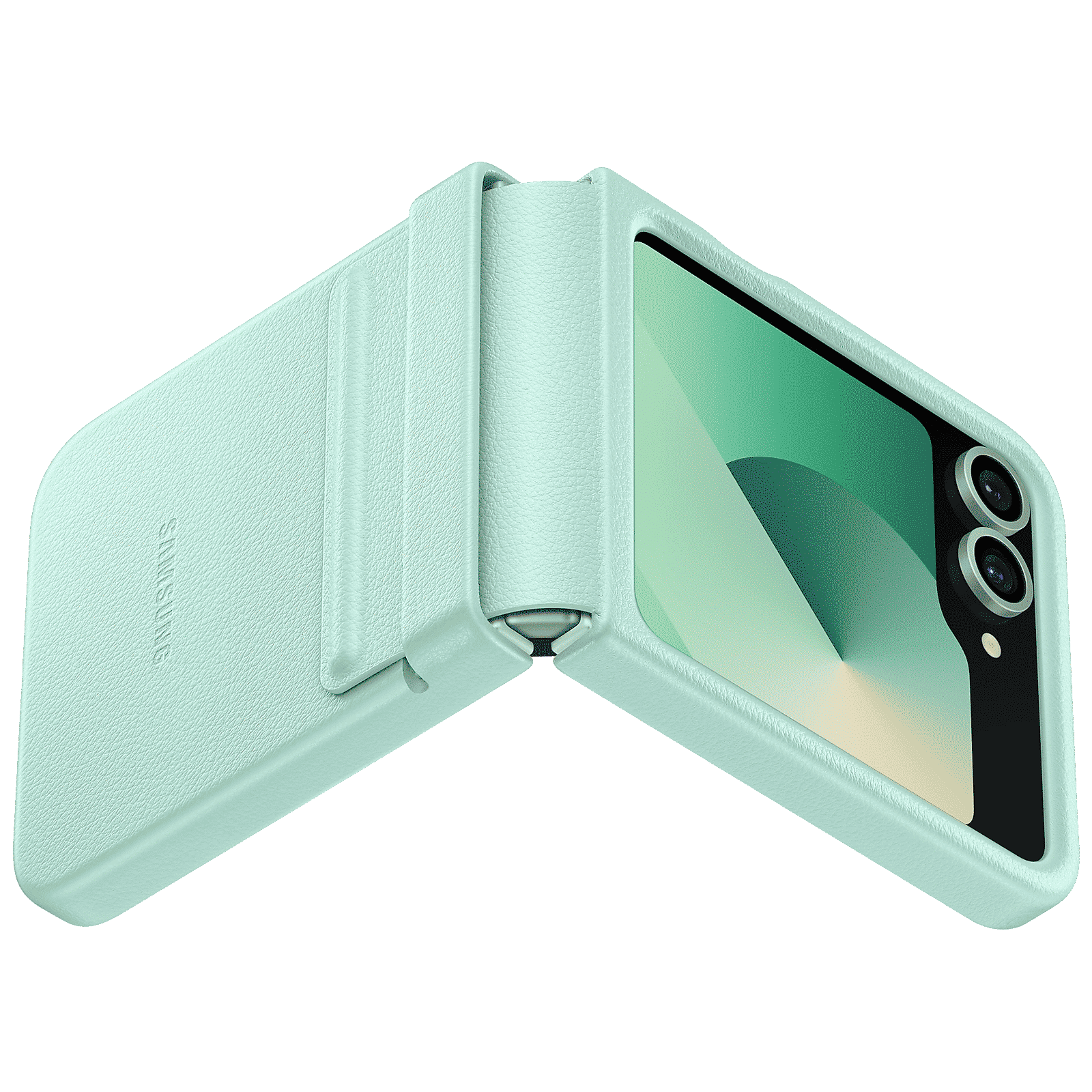 SAMSUNG Soft Back Cover for SAMSUNG Galaxy Z Flip 6 (Kindsuit, Mint)_5