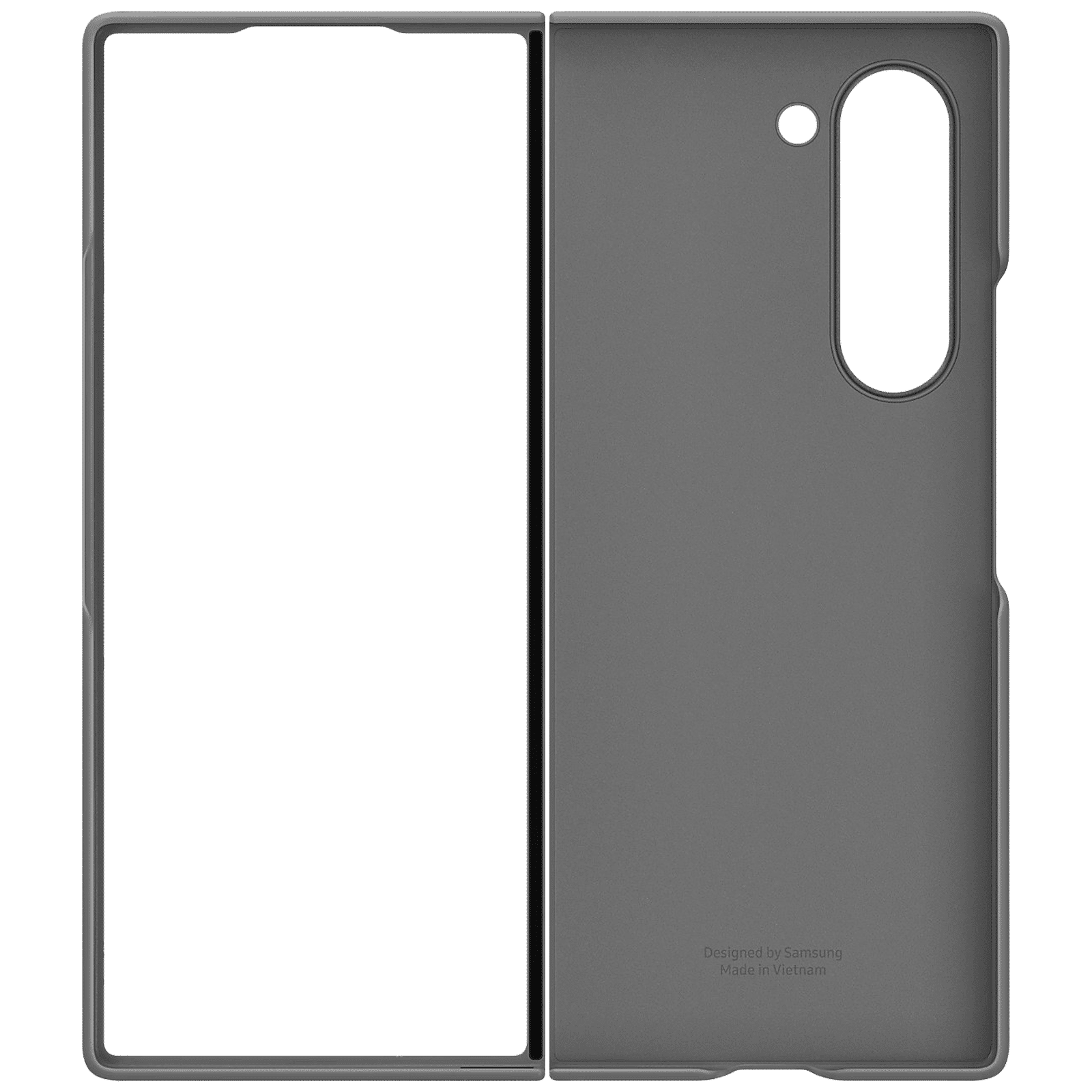 SAMSUNG Soft Back Cover for SAMSUNG Galaxy Z Fold 6 (Streamlined Design, Gray)_4