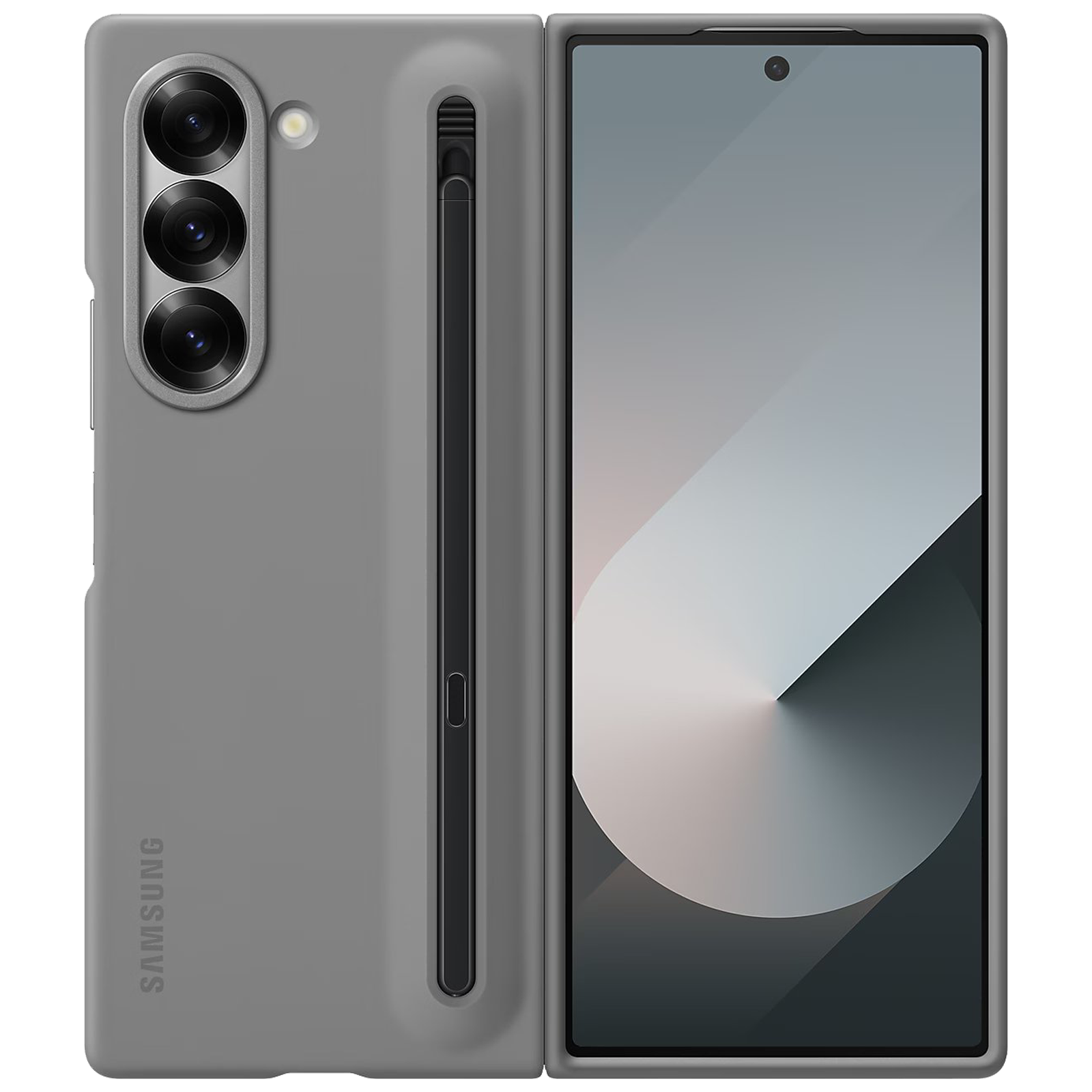 SAMSUNG Soft Back Cover for SAMSUNG Galaxy Z Fold 6 (Streamlined Design, Gray)_1