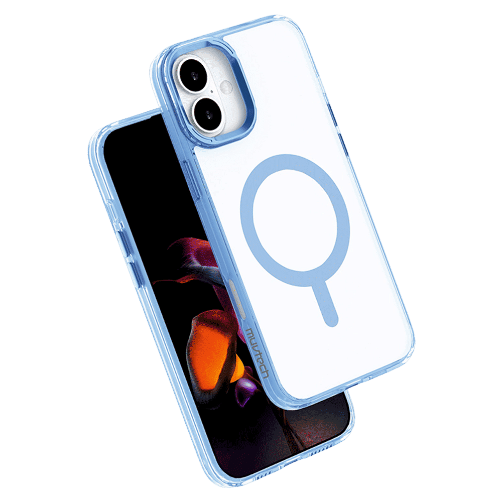 Muvtech Plyo SNAP Series TPU & Polycarbonate Back Cover for Apple iPhone 16 Plus (Wireless Charging Compatible, Black)_4