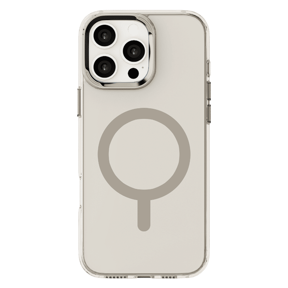 Muvtech Plyo SNAP Series TPU & Polycarbonate Back Cover for Apple iPhone 16 Pro (Wireless Charging Compatible, Titanium)_4