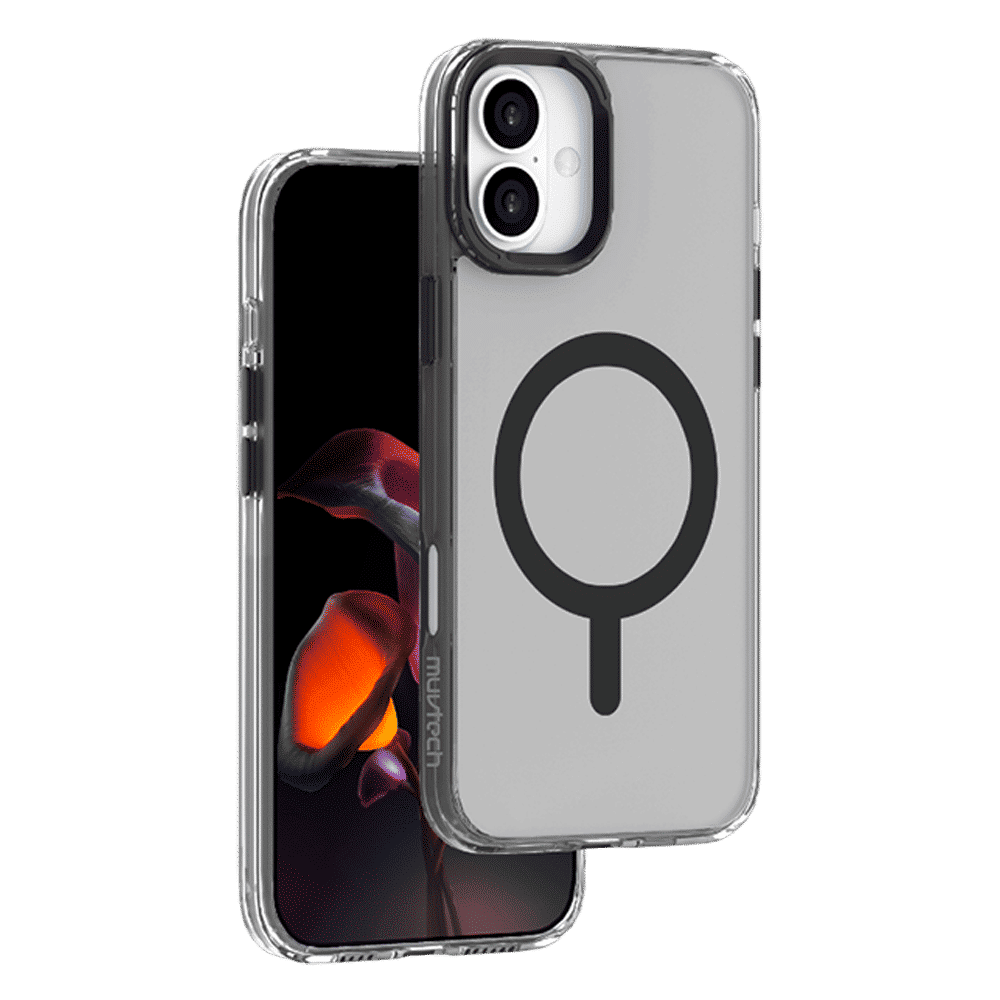 Muvtech YORK SNAP TPU Back Cover for Apple iPhone 16 (Side Airbag Technology, Black)_1