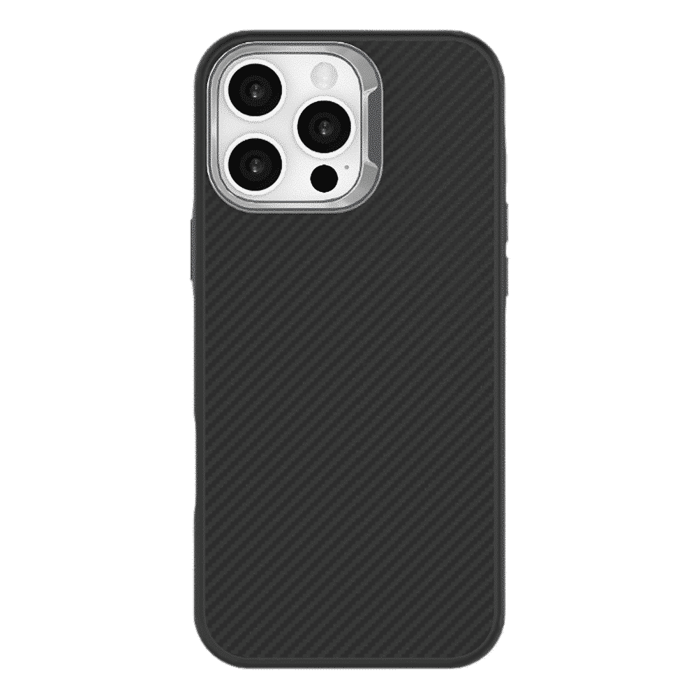 Muvtech CABO Snap Carbon Fiber Back Cover for Apple iPhone 16 Pro (Wireless Charging Compatible, Black)_3