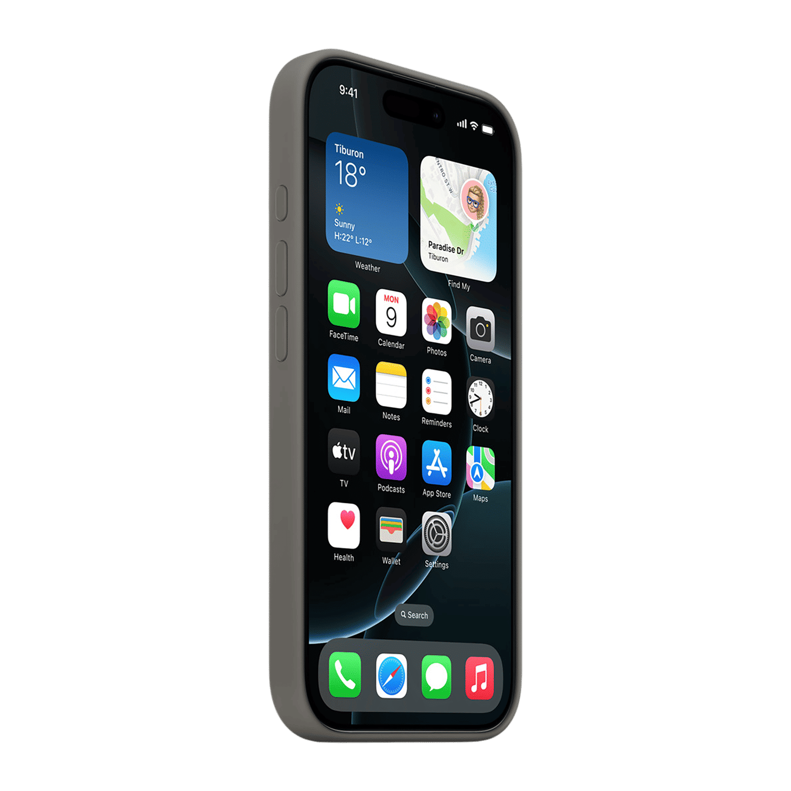 Apple Soft Silicone Back Cover for Apple iPhone 16 Pro (MagSafe Charging Support, Stone Grey)_5