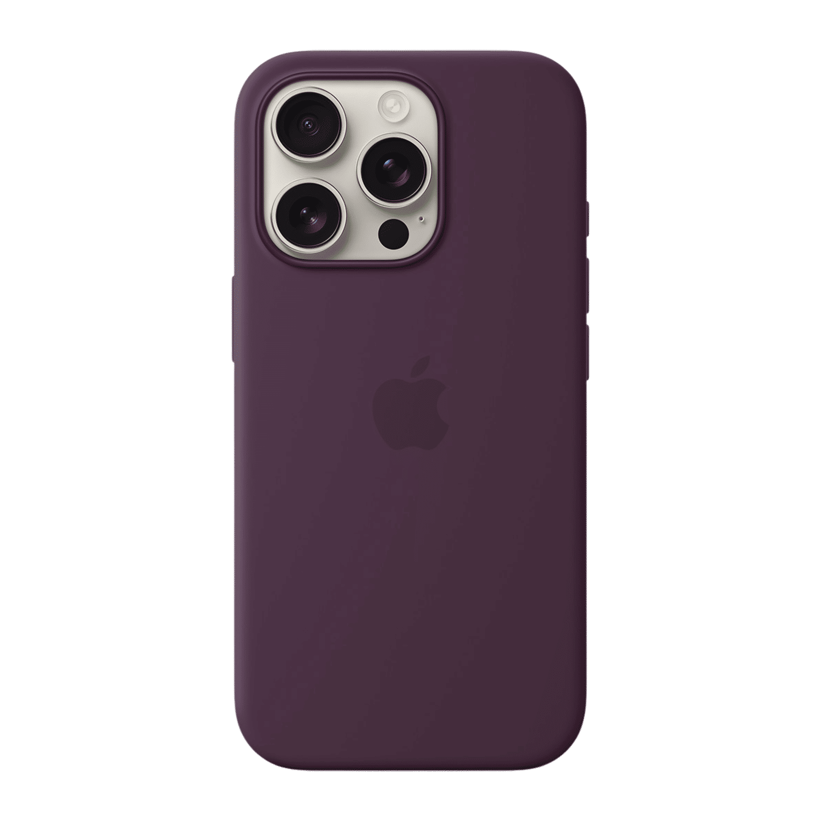 Apple Soft Silicone Back Cover for Apple iPhone 16 Pro (MagSafe Charging Support, Plum)_2