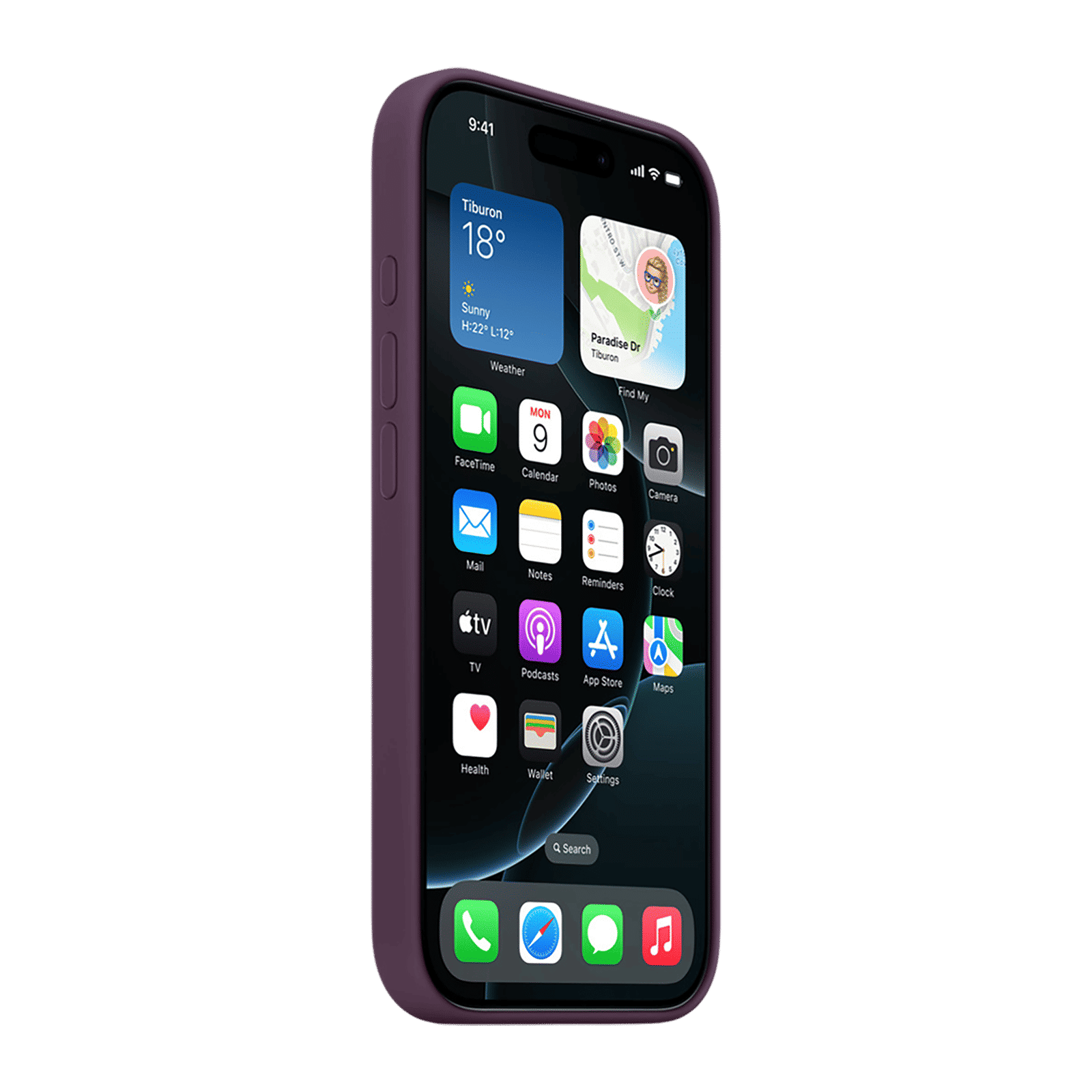 Apple Soft Silicone Back Cover for Apple iPhone 16 Pro (MagSafe Charging Support, Plum)_5