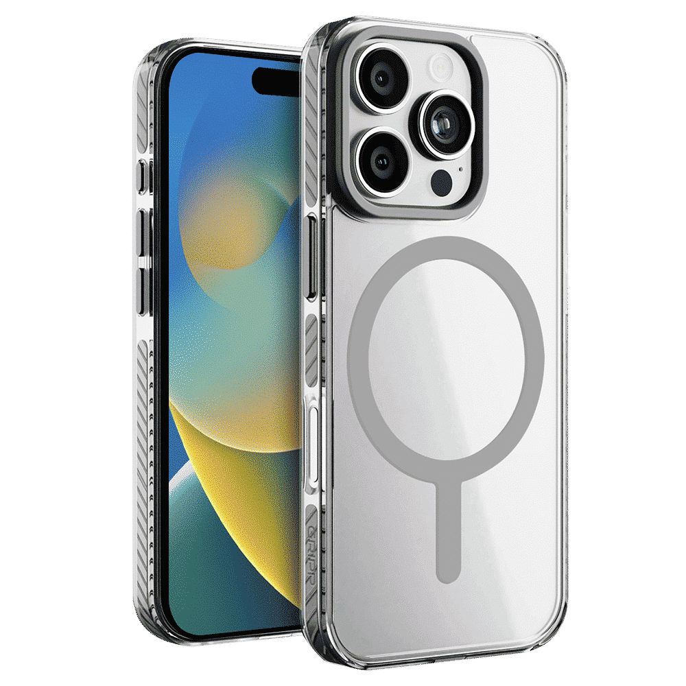 GRIPP Combat Hard TPU & Polycarbonate Back Cover for Apple iPhone 16 Pro Max (MagSafe Compatible, Grey)_1
