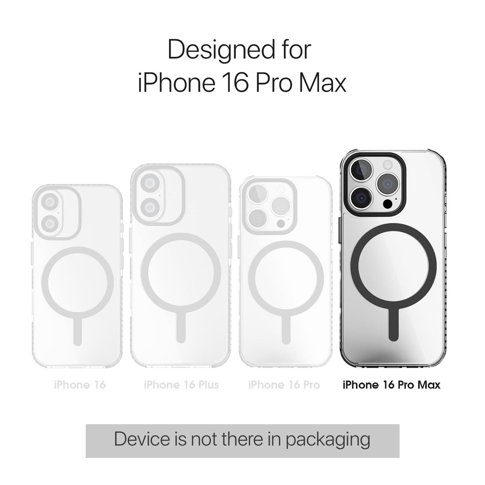 GRIPP Combat Hard TPU & Polycarbonate Back Cover for Apple iPhone 16 Pro Max (MagSafe Compatible, Grey)_12