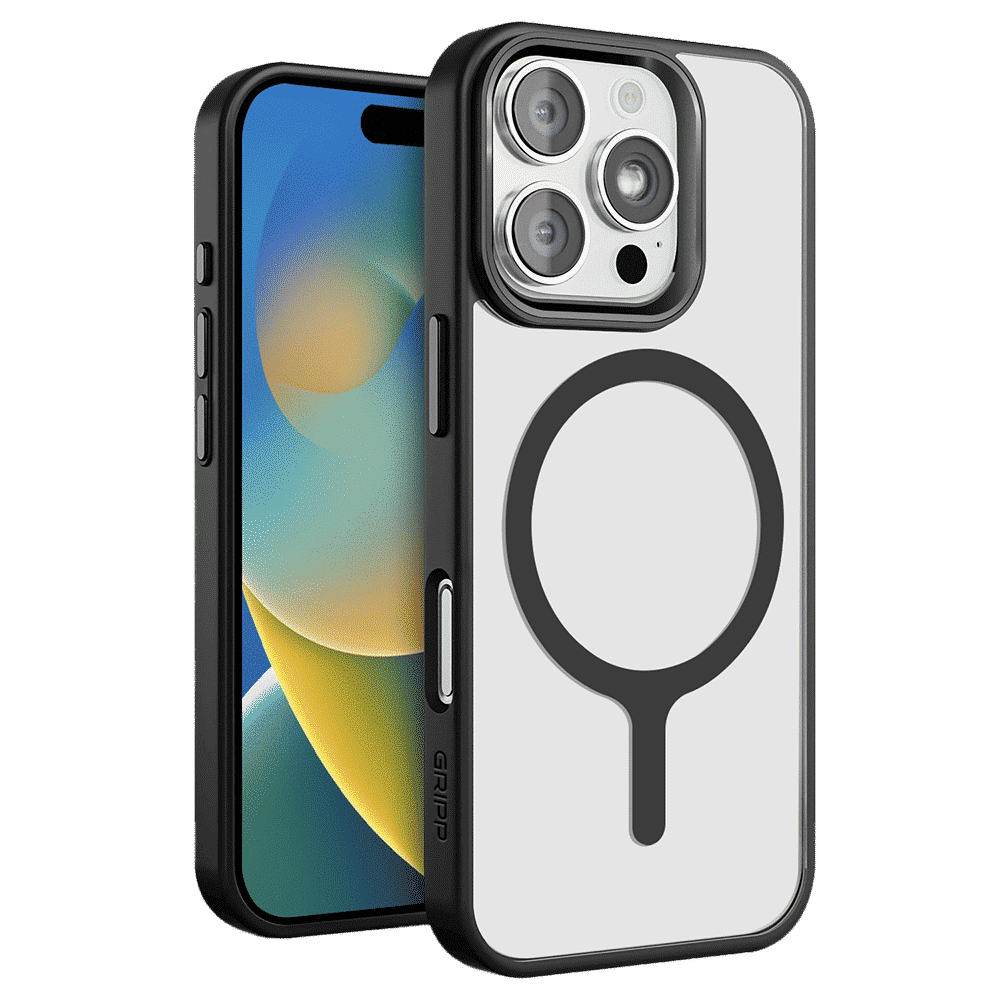 GRIPP Clarion Hard & Soft TPU & Polycarbonate Back Cover for Apple iPhone 16 Pro Max (MagSafe Compatible, Black) GRIPP Clarion Hard & Soft TPU & Polycarbonate Back Cover for Apple iPhone 16 Pro Max (MagSafe Compatible, Black)_1