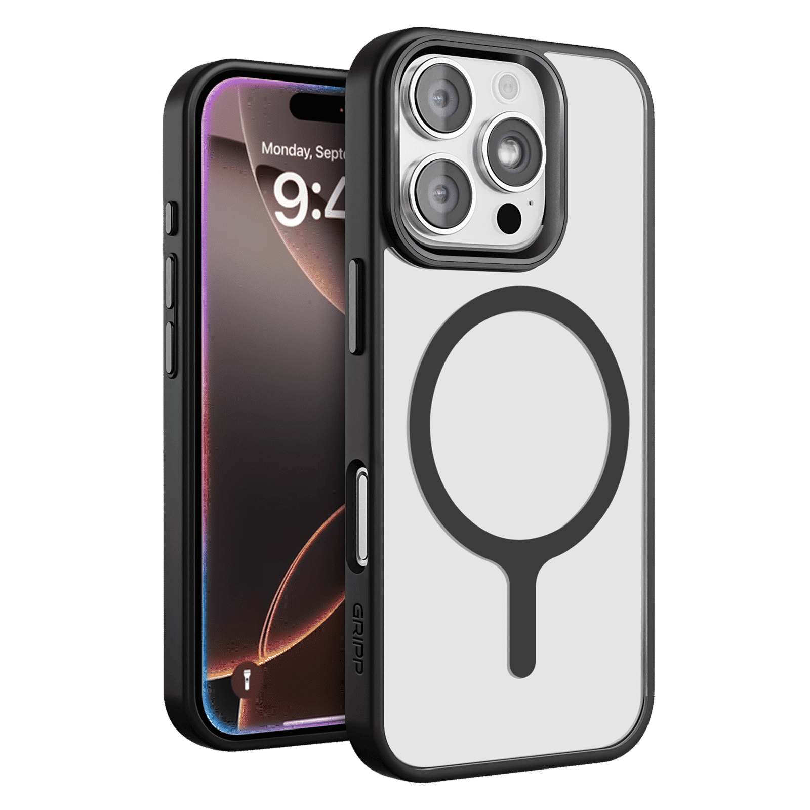 GRIPP Clarion Hard & Soft TPU & Polycarbonate Back Cover for Apple iPhone 16 Pro Max (MagSafe Compatible, Black) GRIPP Clarion Hard & Soft TPU & Polycarbonate Back Cover for Apple iPhone 16 Pro Max (MagSafe Compatible, Black)_8