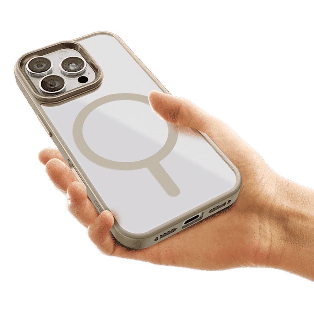 GRIPP Clarion Hard & Soft TPU & Polycarbonate Back Cover for Apple iPhone 16 Pro Max (MagSafe Compatible, Gold) GRIPP Clarion Hard & Soft TPU & Polycarbonate Back Cover for Apple iPhone 16 Pro Max (MagSafe Compatible, Gold)_7