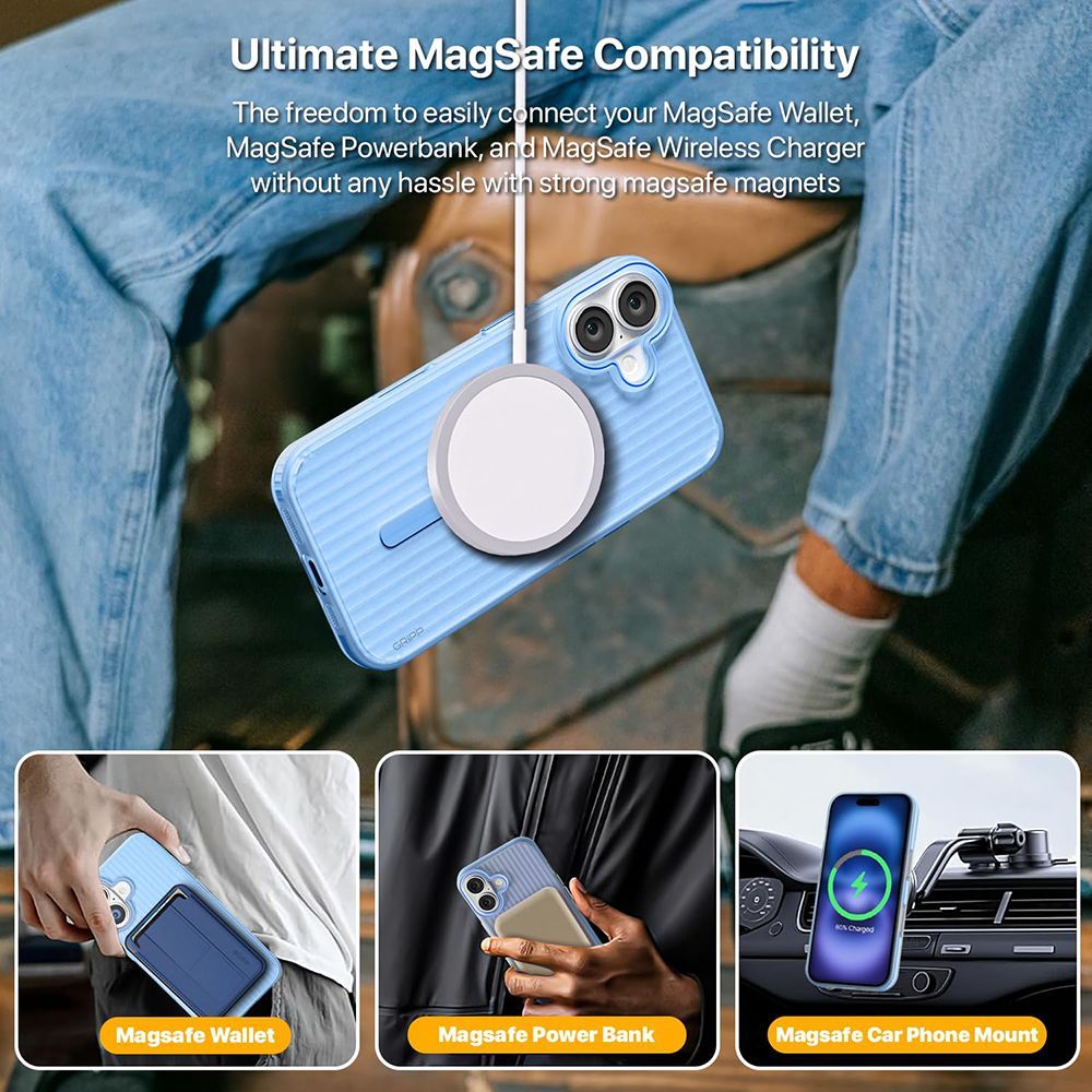 GRIPP Slimfit TPU Back Cover for Apple iPhone 16 Plus (MagSafe Charging Support, Blue)_10